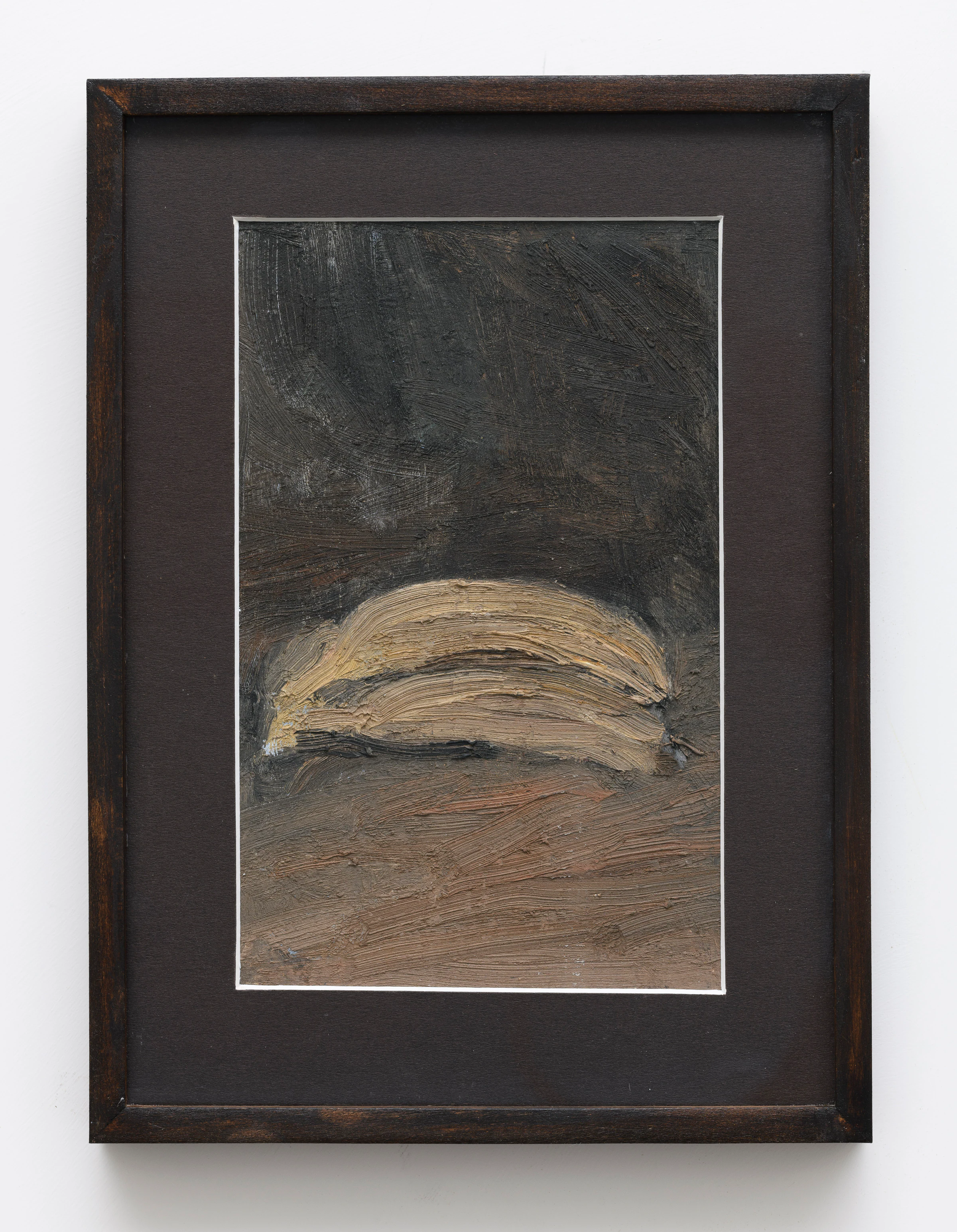 Justin Bradshaw, Tre Banane, 2025, Oil on paper, 6 1/4 x 4 3/8 in 16 x 11 cm