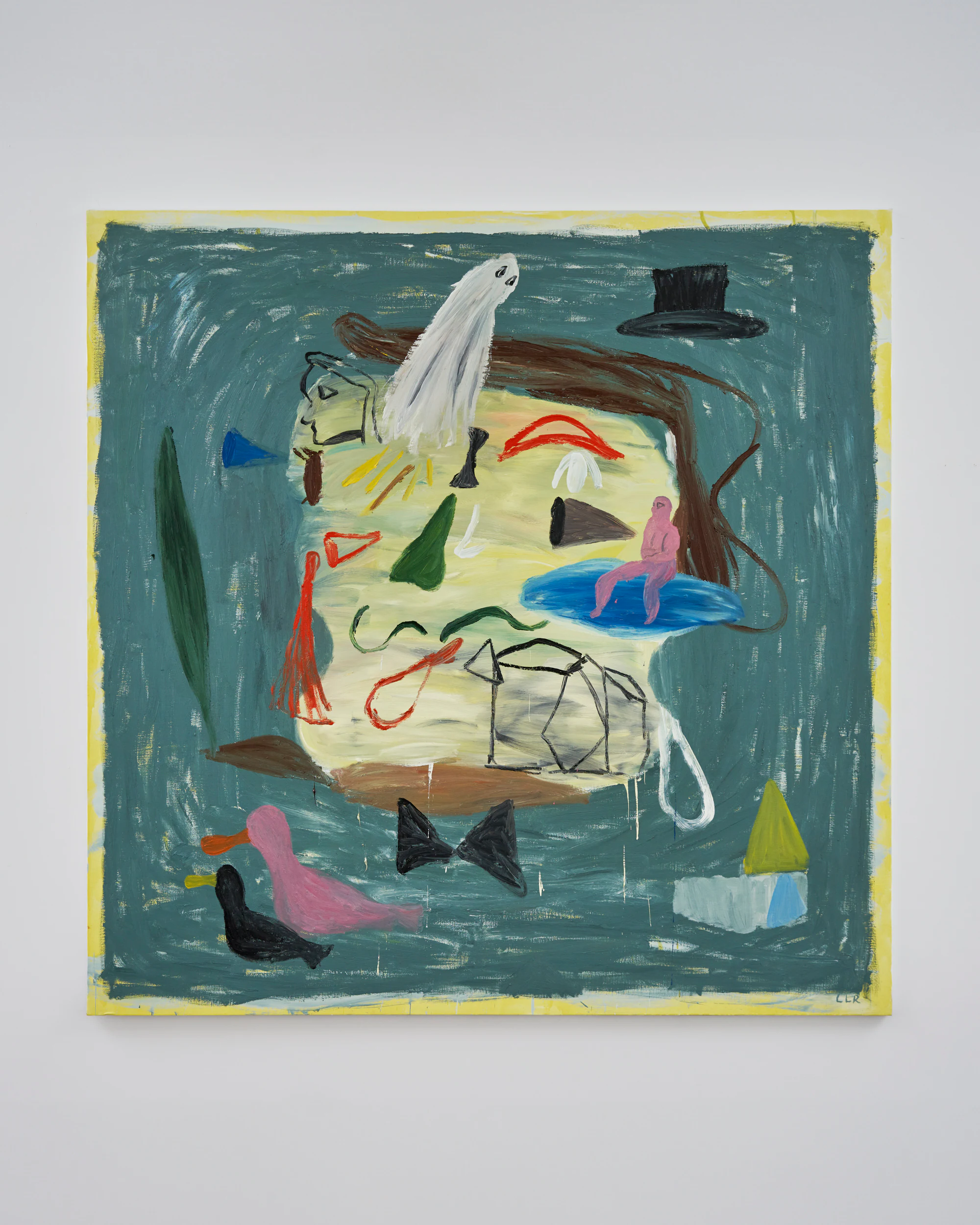 Cristina Lama, Cohabitantes, 2023, Oil on linen, 78 3/4 x 78 3/4 in, 200 x 200 cm