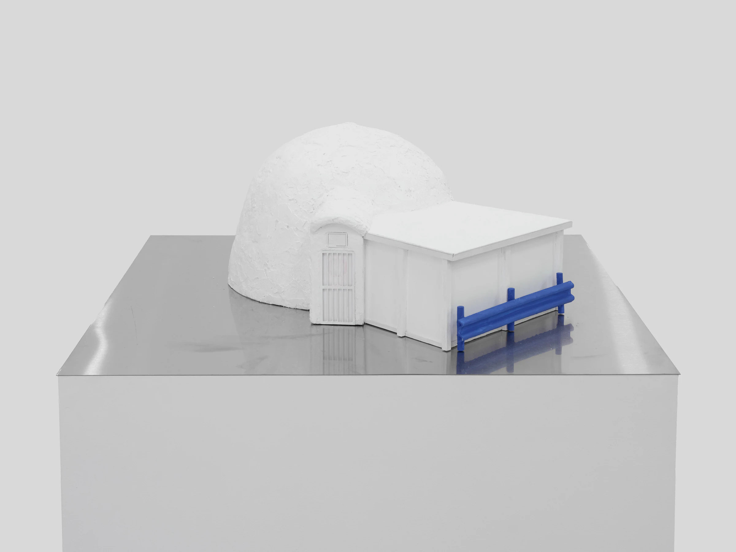 Tommy Malekoff, Roadside VIII, 2025, Wood, foam, plaster, plastic, paper, acrylic and LED light , 7 1/2 x 17 x 11 in 19 x 43 x 28 cm