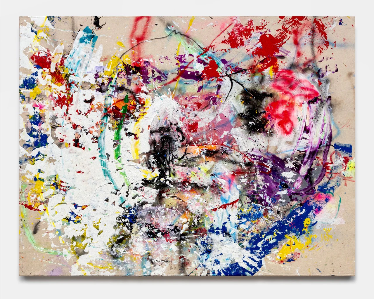 Dan Flanagan, Willem, 2024, Acrylic, oil, and spray paint on canvas, 60 x 78 in 152.4 x 198.12 cm
