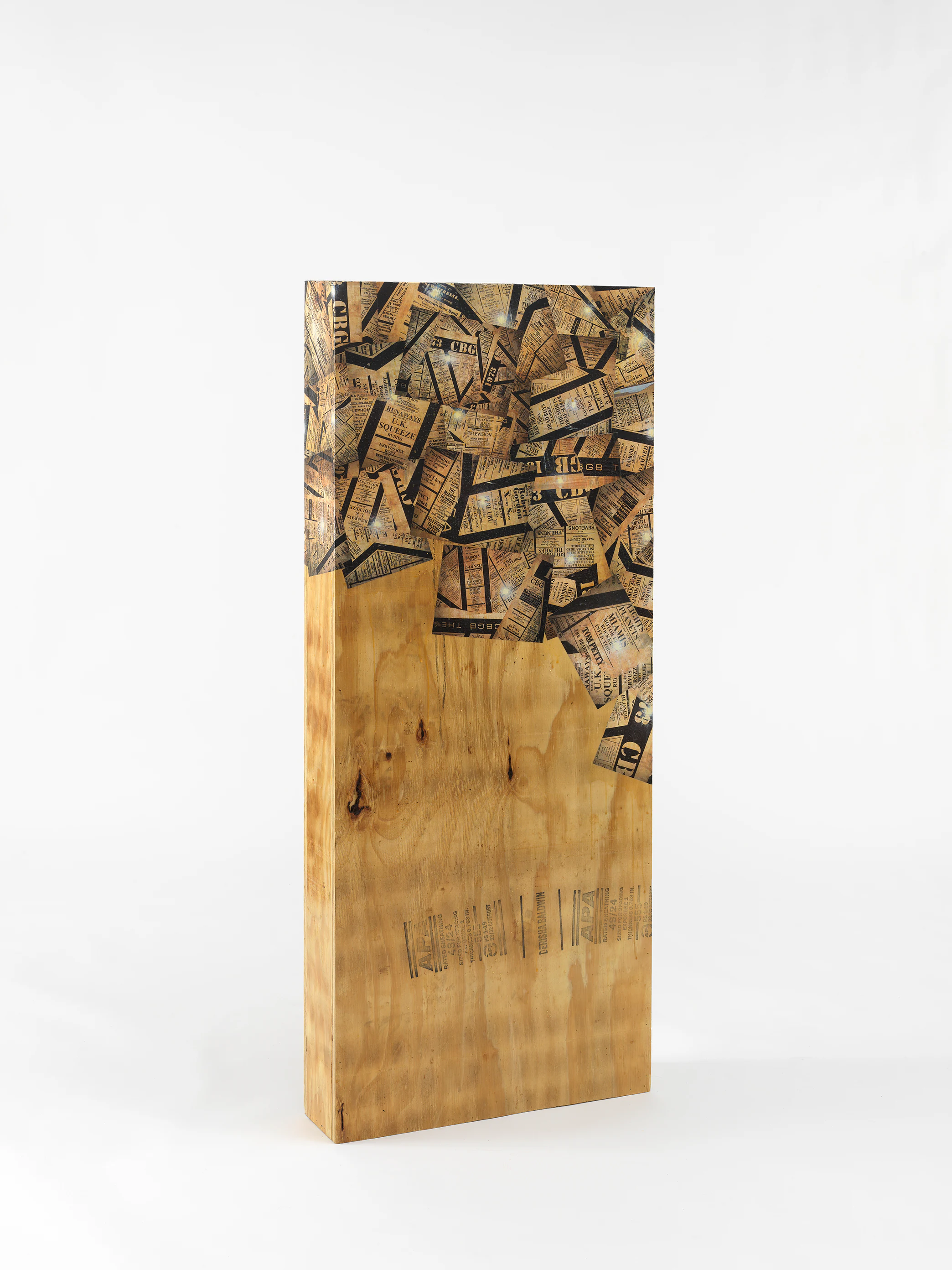 Louis Osmosis, 6-Footer Polka Dotolith, 2023, Paper-mache on construction-grade plywood, polyurethane , 72 x 24 x 6 in 182.9 x 61 x 15.2 cm
