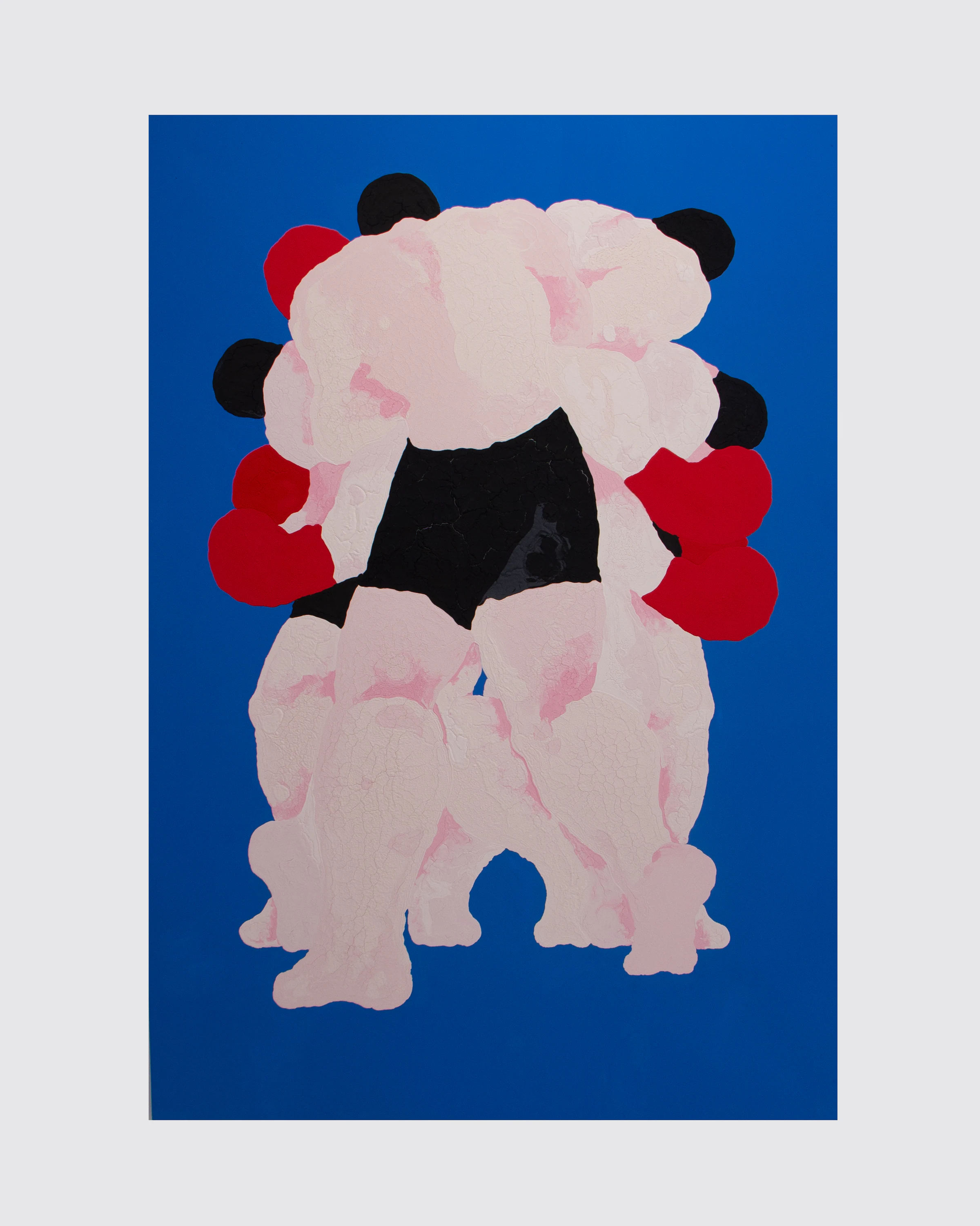 Marco Scarpi, Scazzottata I, 2021, Acrylic and Marble Dust on Canvas, 74 3/4 x 51 1/8 in, 190 x 130 cm