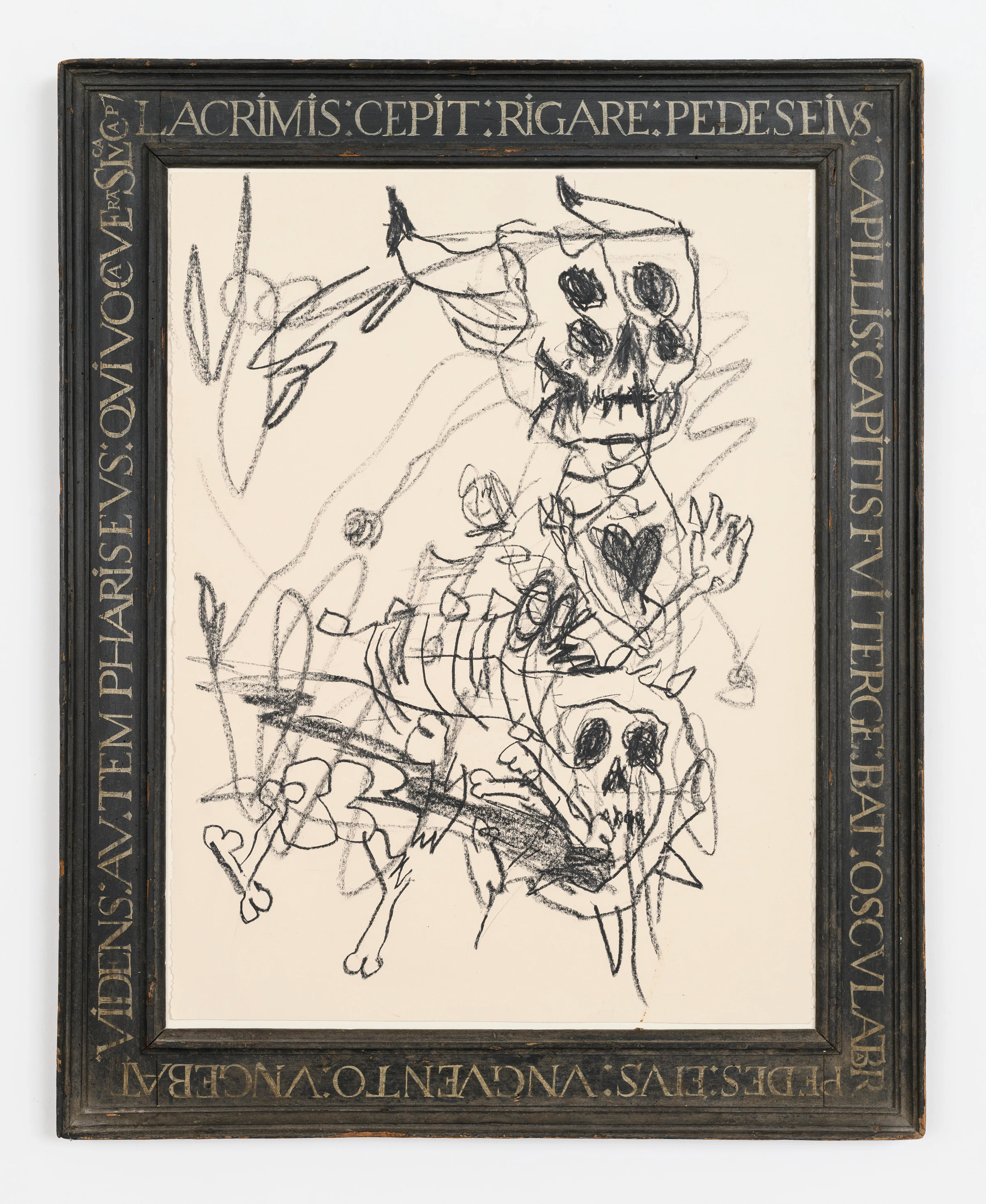 Robert Nava, Bone Song, 2023, Acrylic and grease pencil on paper, 30 x 22 in, 76.2 x 55.9 cm