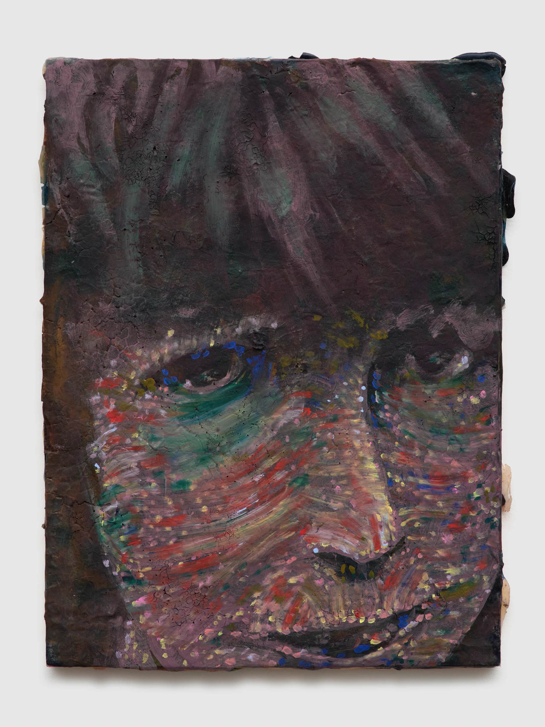 Adrian Schachter, After Walker Evans (freckled girl), 2024, Acrylic, oil, and tempera on canvas, 12 x 9 in 30.5 x 23