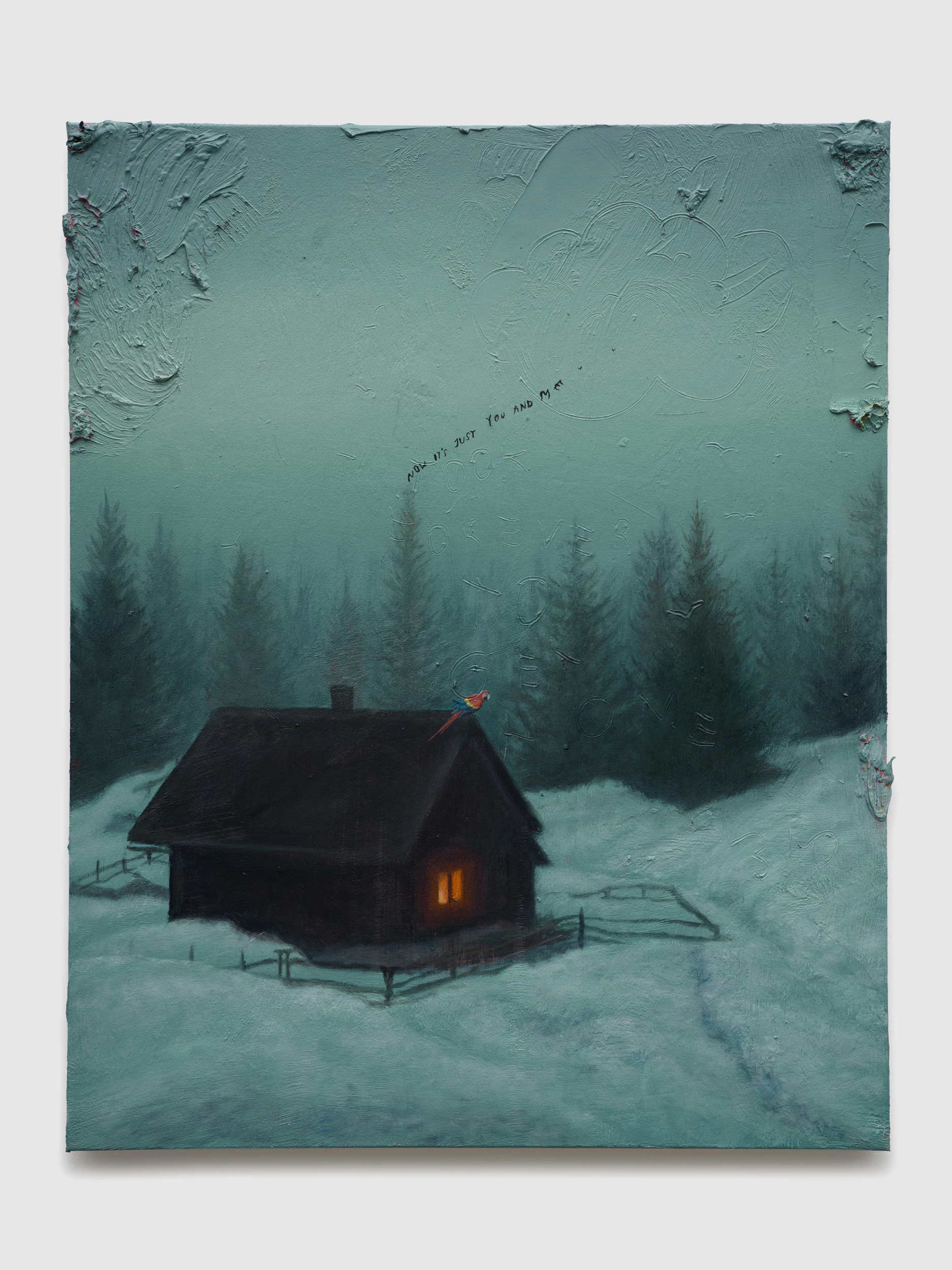 Friedrich Kunath, Now It’s Just You and Me (study), 2021, Oil on canvas , 30 x 24 in 76 x 61 cm