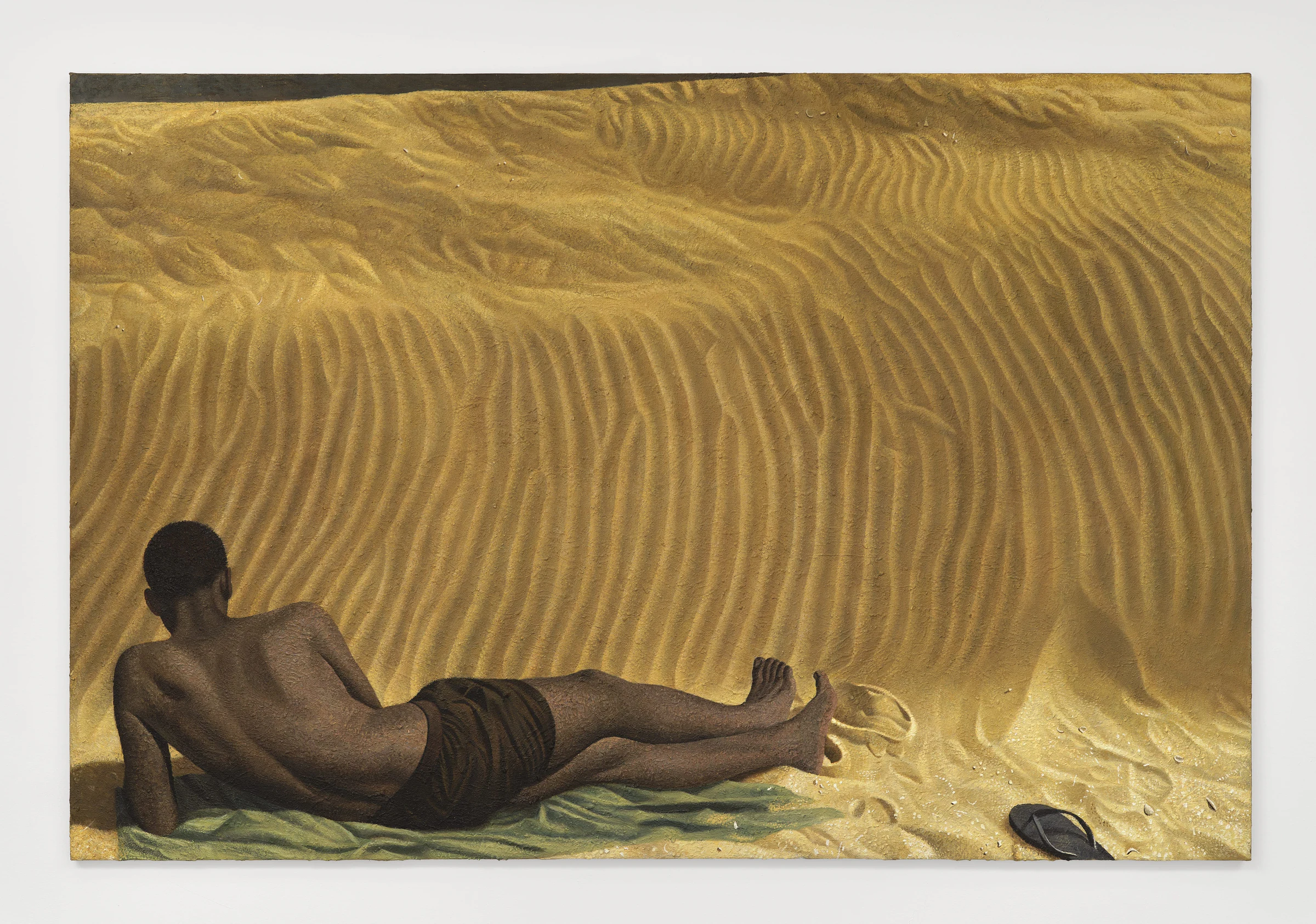 Vittorio Marella, uomo su duna, 2026, Oil on canvas, 88 5/8 × 59 in ; 225.1 × 150 cm