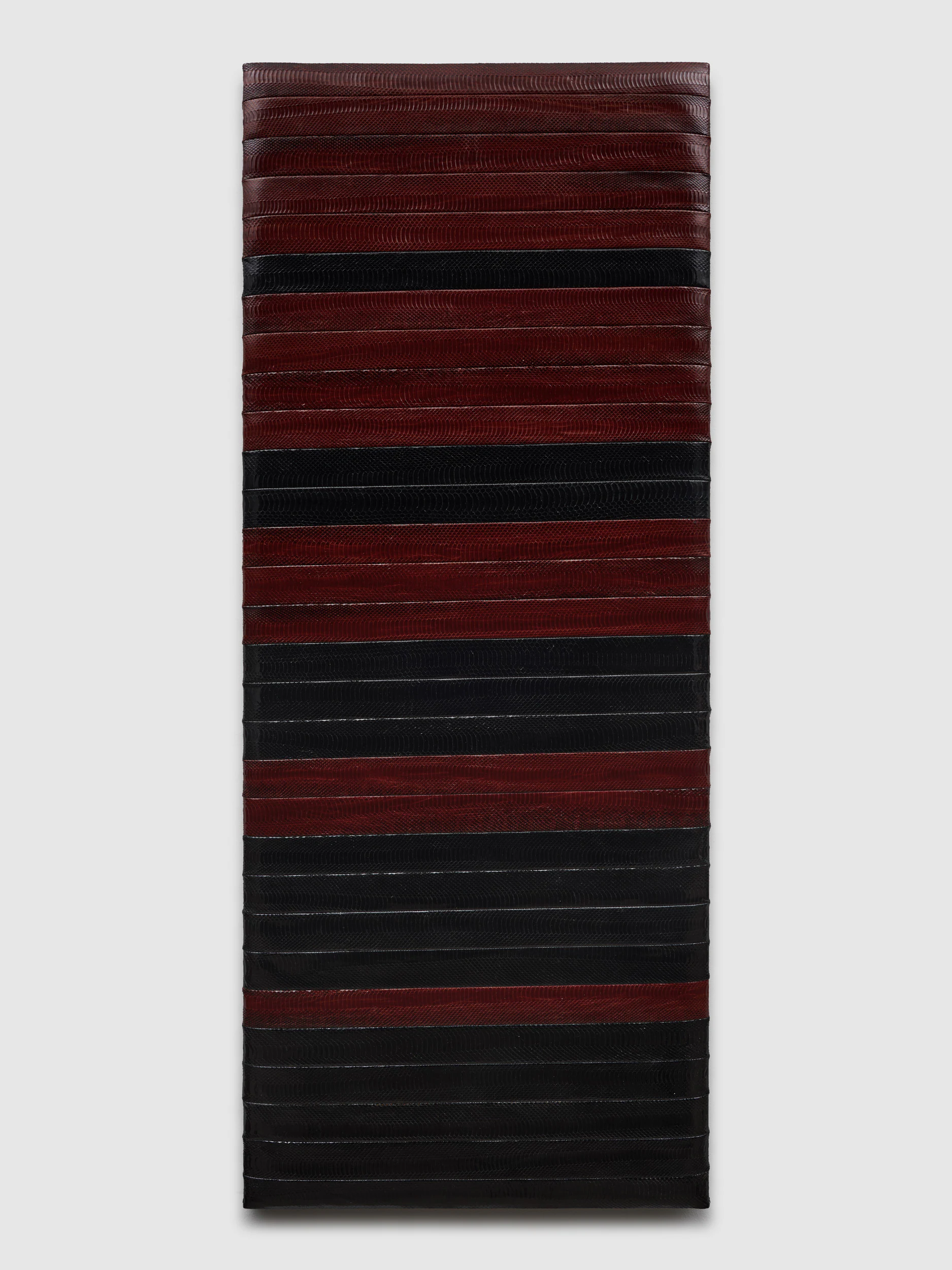 Daniele Milvio, Quello che ti serve non ci serve (We don't need what you need), 2023, Dyed snakeskin (deadstock), 48 13/16 x 19 11/16 in 124 x 50 cm