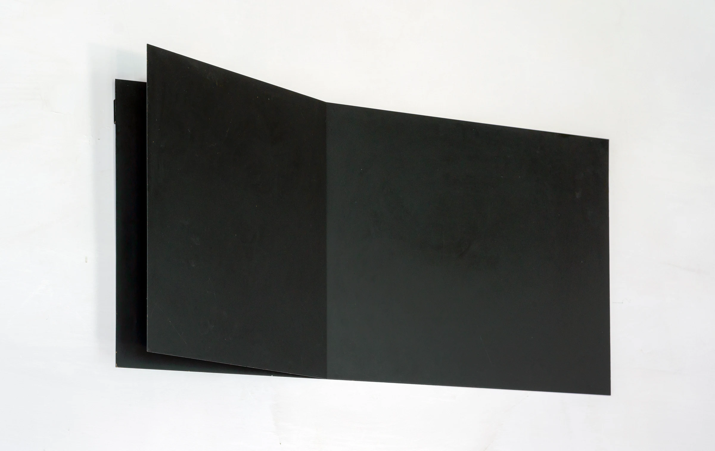 Francesco Lo Savio, Metallo Nero Opaco Uniforme, 1960, Painted metal, 50 x 101 x 12 cm; 19 3/4 × 39 3/4 × 4 3/4 in