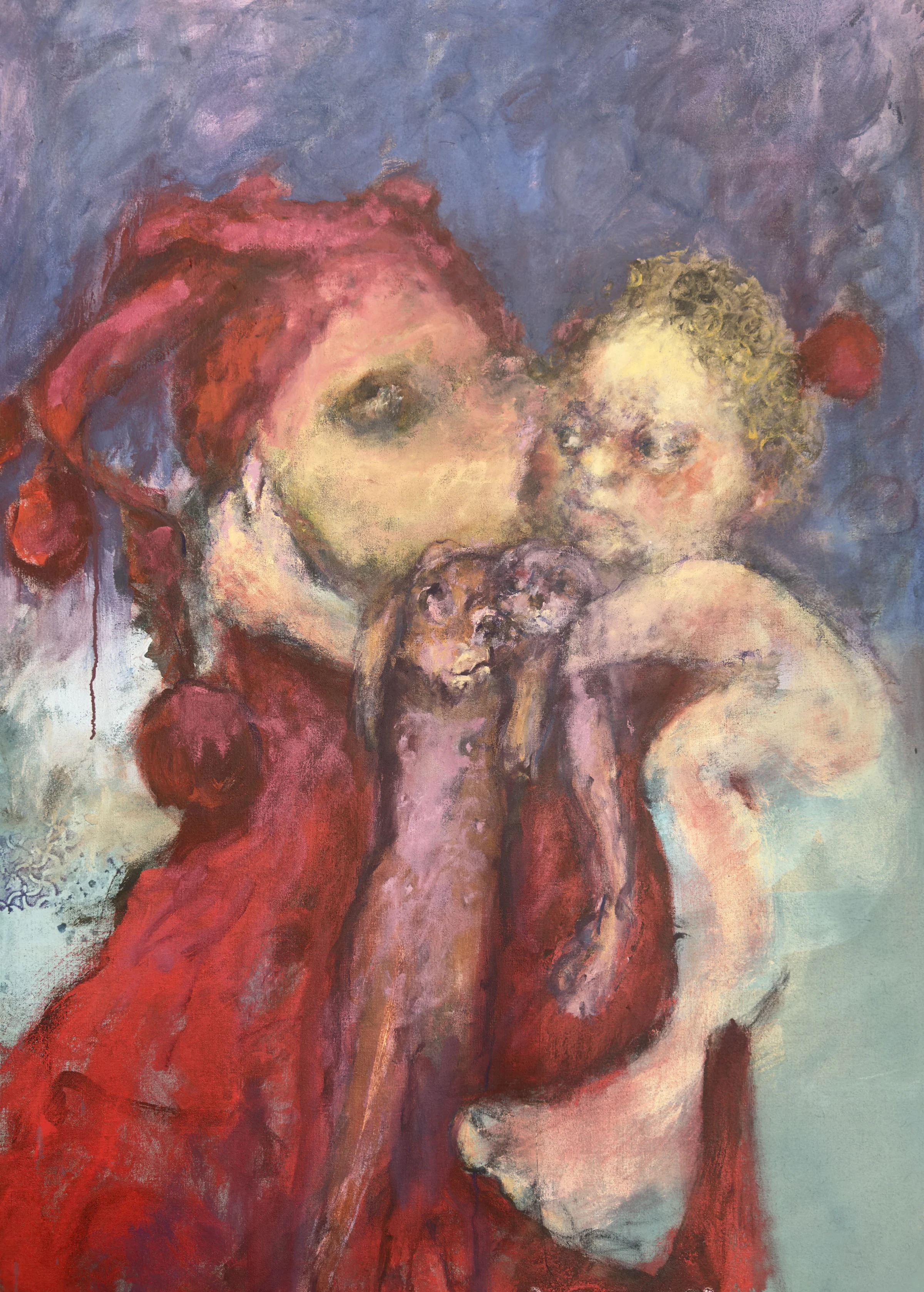 Eva Beresin, Fool’s privilege, 2026, oil and acrylic on canvas, 47 1/4 x 33 7/8 in; 120 x 86 cm