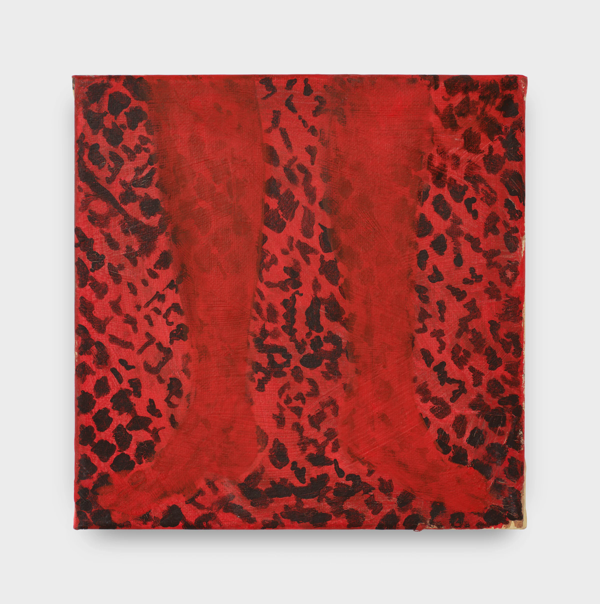 Adrian Schachter, Crop circle hoax , 2024, Acrylic, oil, and tempera on canvas, 8 x 8 in 20.3 x 20.3 cm