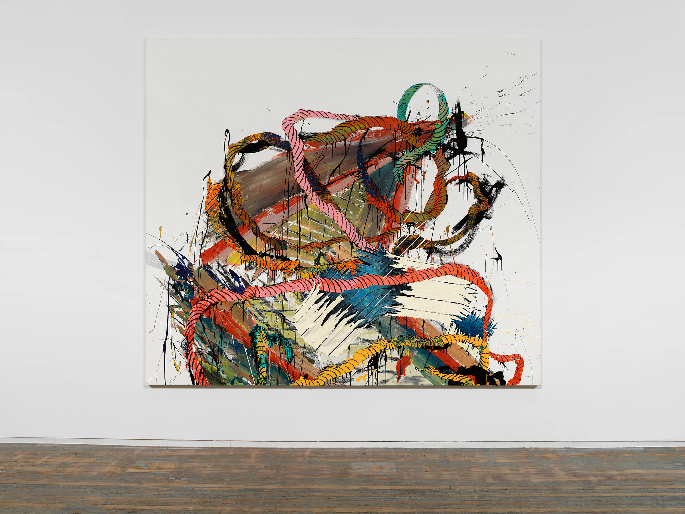 Collapse, 2020, Alkyd and acrylic on canvas, 80 x 92 in 203.2 x 233.7 cm