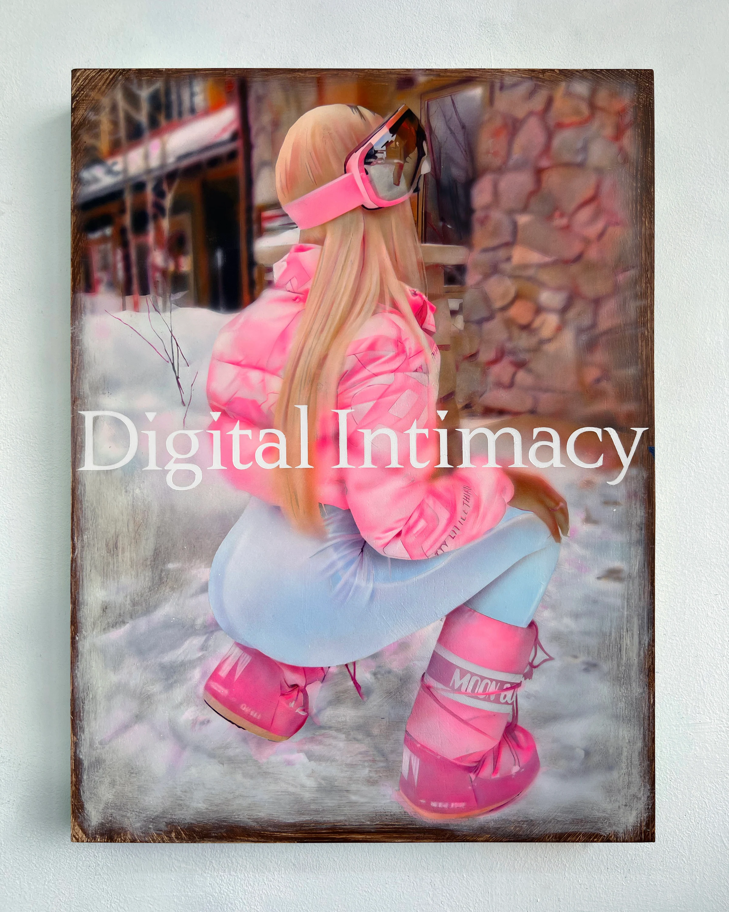 Craig Boagey, Digital Intimacy, 2024, Acrylic on canvas, 23 1/2 x 17 3/4 in 60 x 45 cm