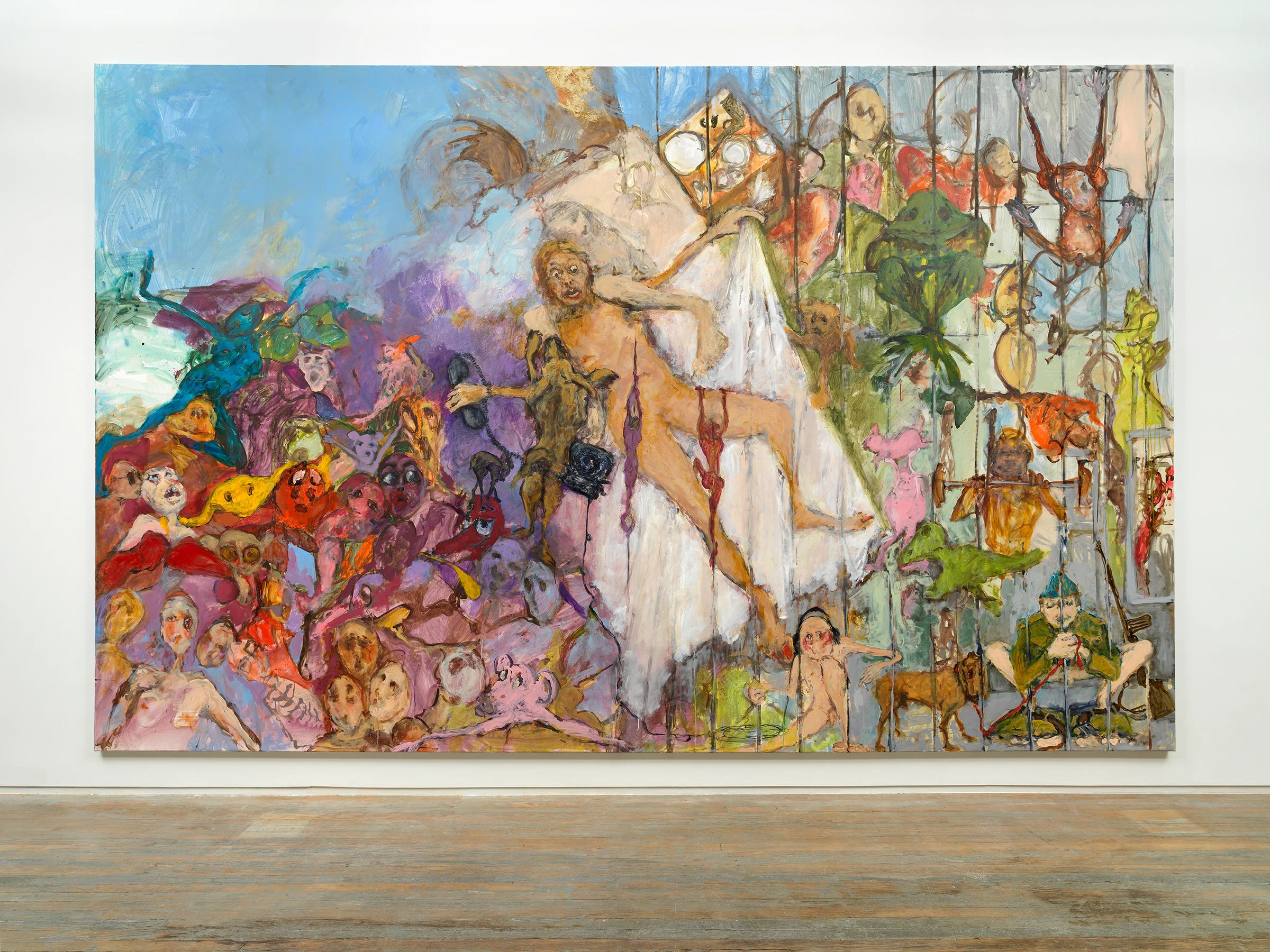 Eva Beresin, A Crushing Wave of Unconsciousness, 2022, Acrylic on Canvas, 120 1/8 x 191 in 305 x 485