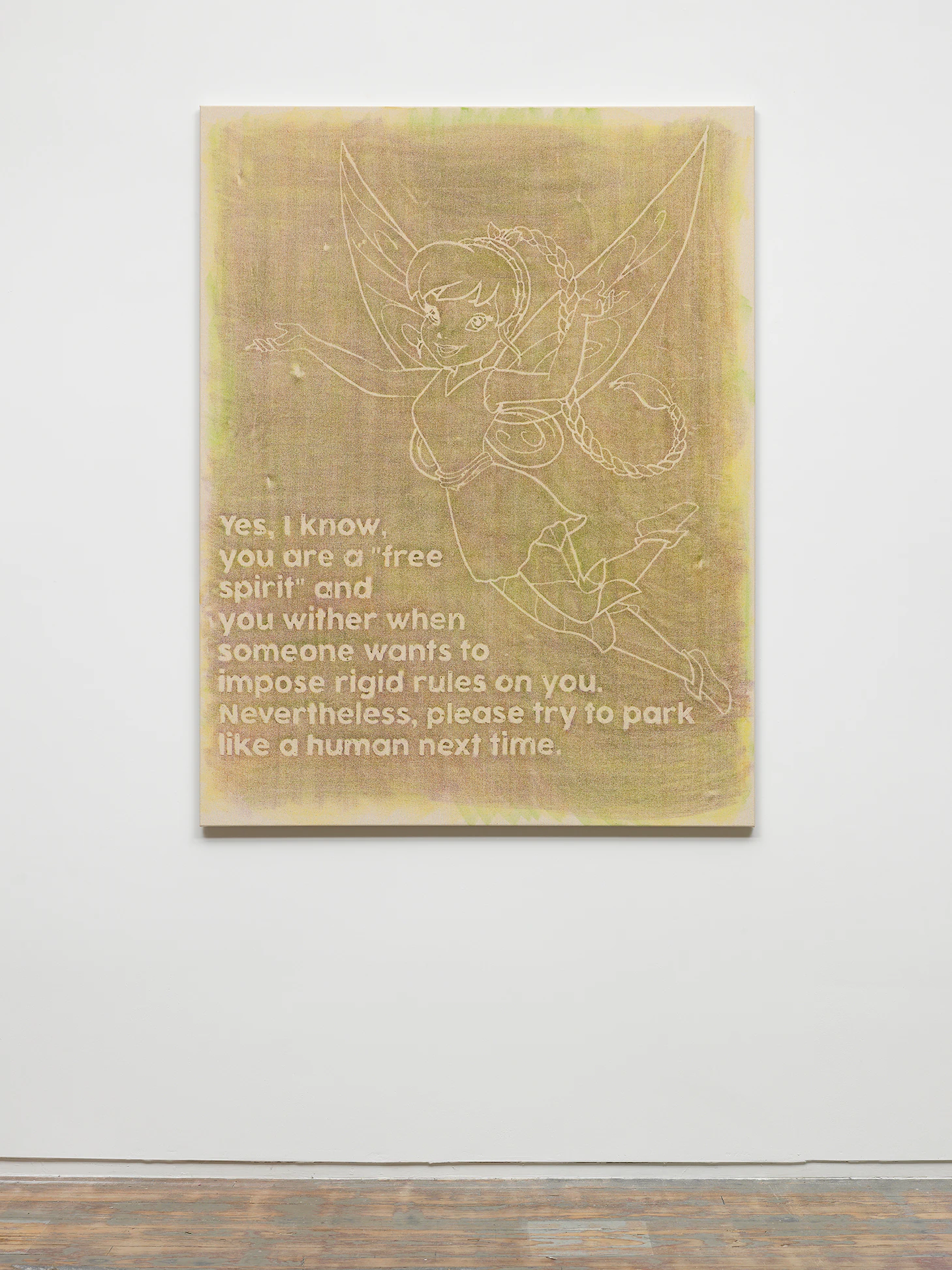 Spirit, 2023, Crayon on Unprimed Canvas, 62 x 48 in 157.5 x 121.9 cm