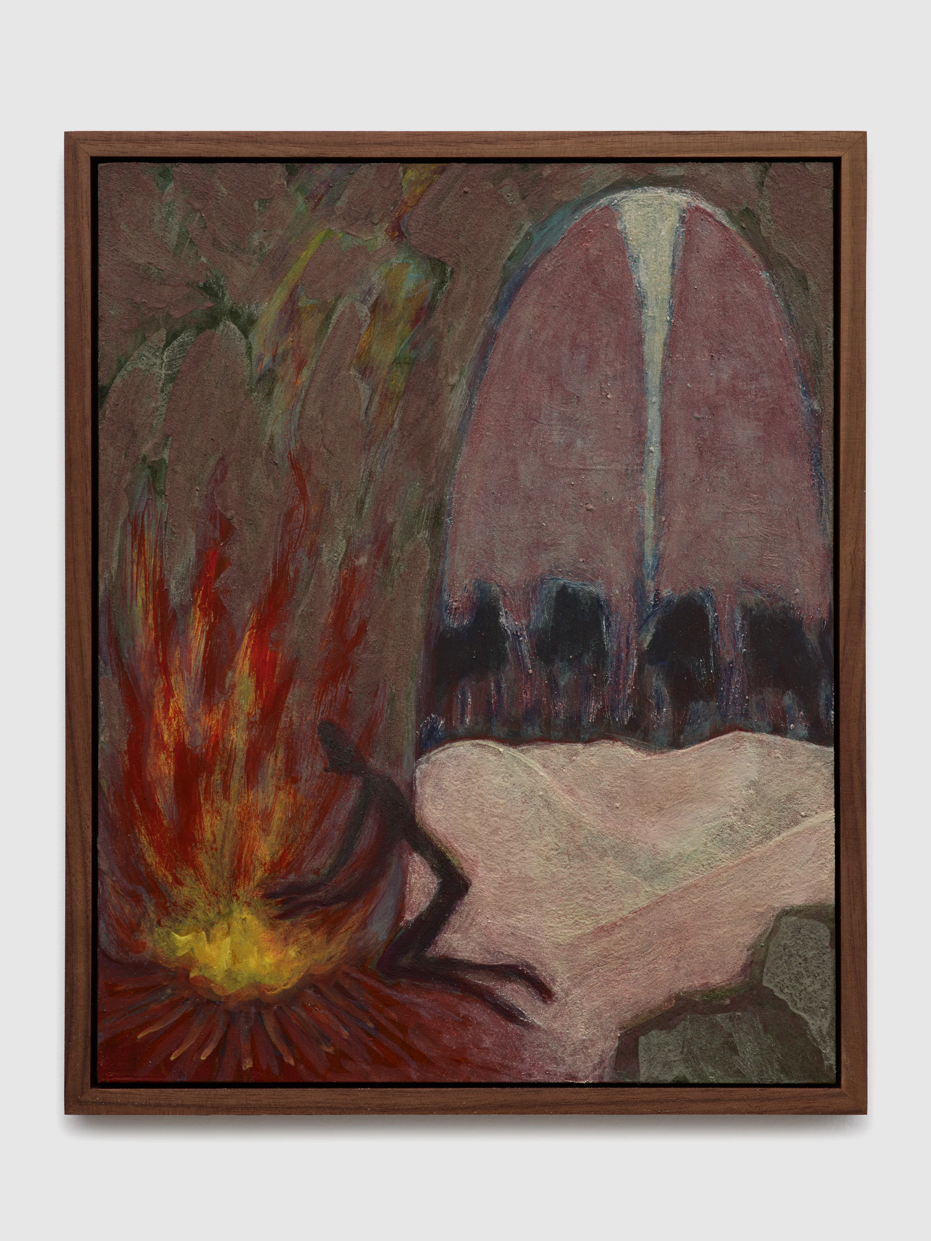 Damien H. Ding, Warm Cave, 2025, Egg tempera on panel, 10 x 8 1/4 in 25 x 21 cm (unframed) 10 1/2 x 8 3/4 in 27 x 22 cm (framed)