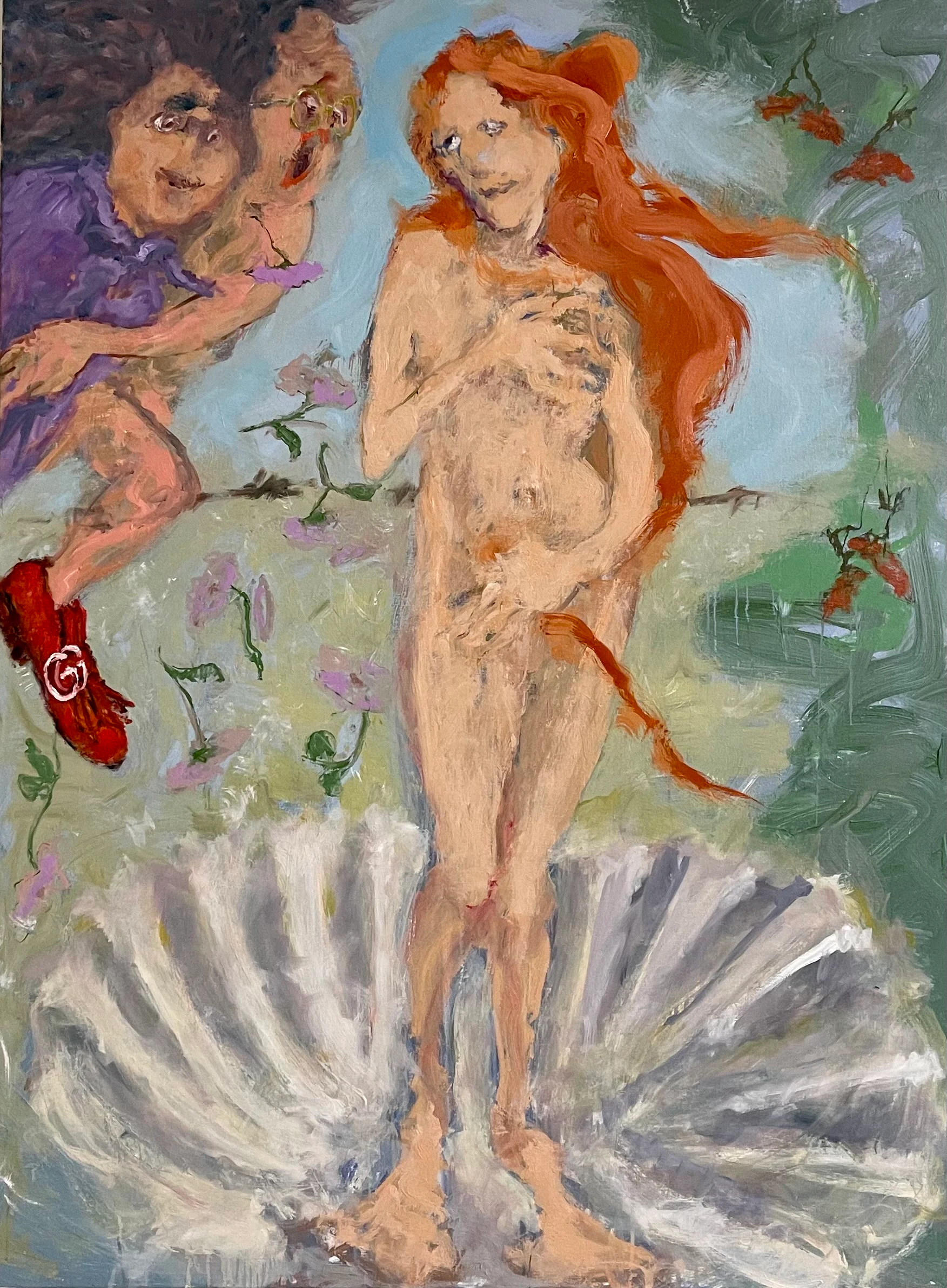Eva Beresin, Gucci Uffizi IV, 2021, Oil on Canvas, 63 x 47 1/4 in, 160 x 120 cm