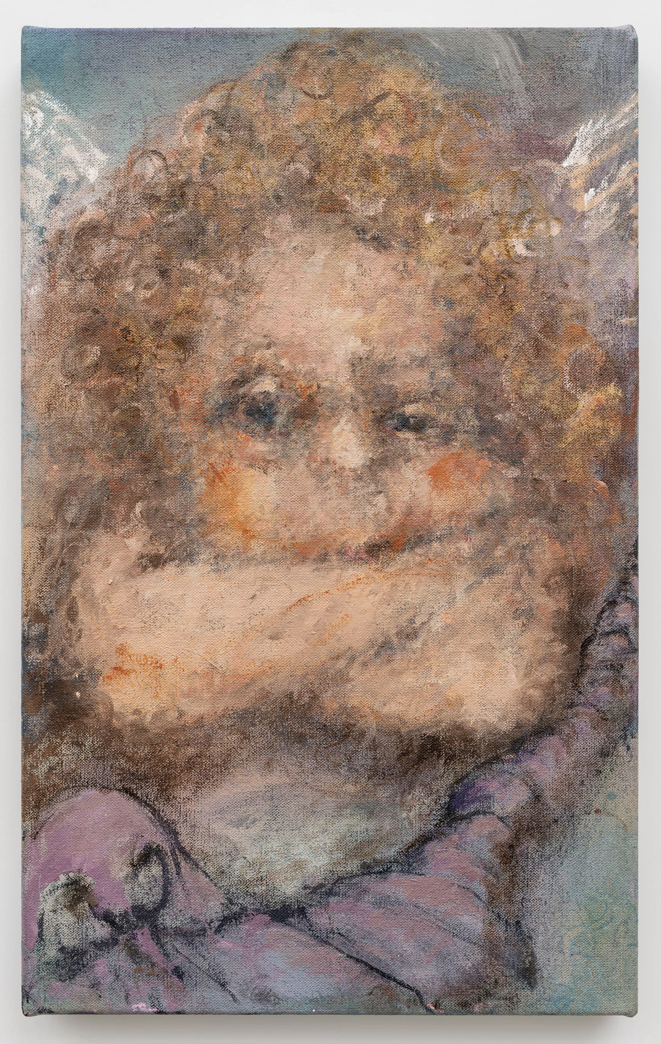 Eva Beresin, A licensed fool I, 2026, Oil and acrylic on canvas, 17 3/4 x 11 in ; 45 x 28 cm