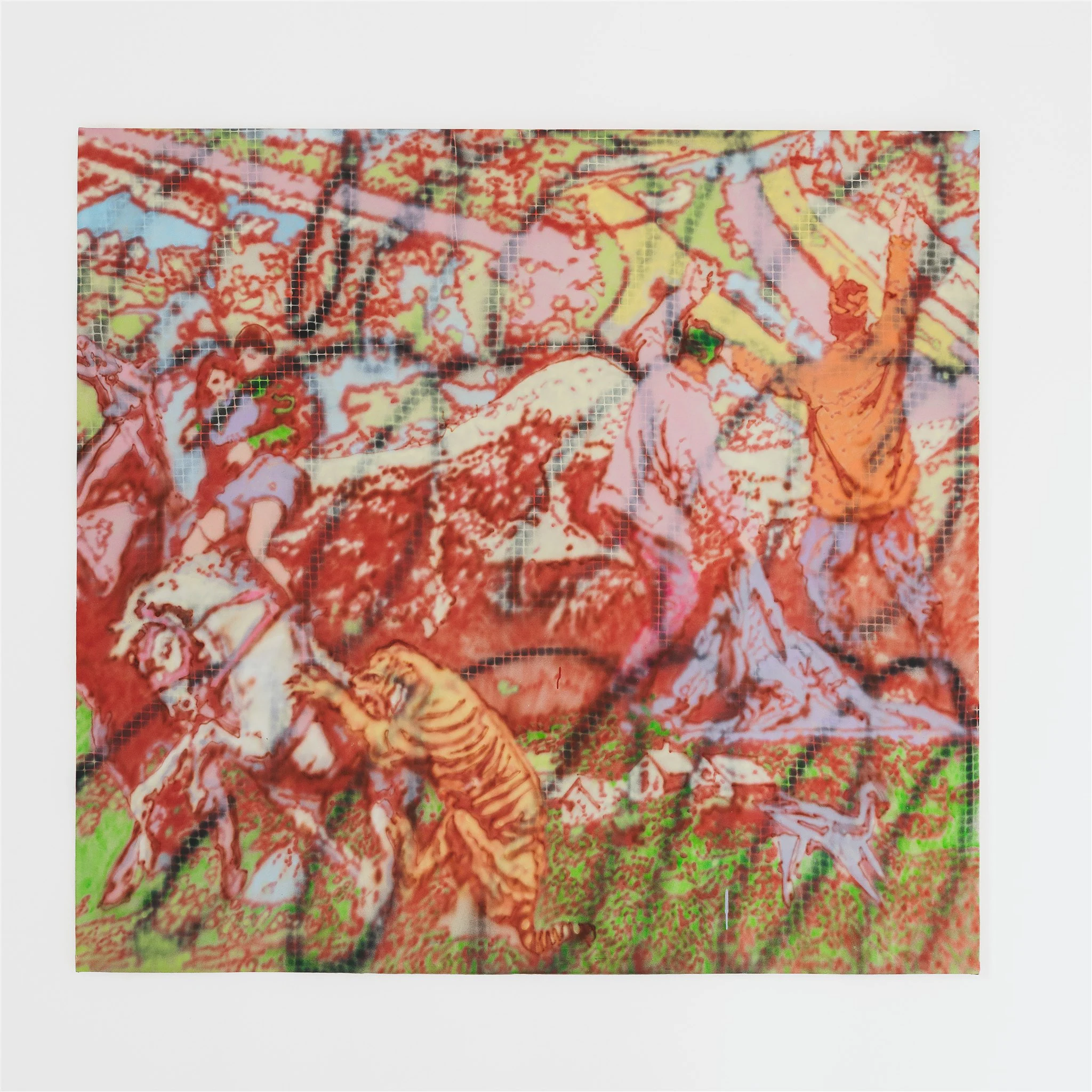 In Prossimità della Fine Deviare, 2022, Acrylic on Canvas, 78 3/4 x 74 3/4 in 200 x 190 cm