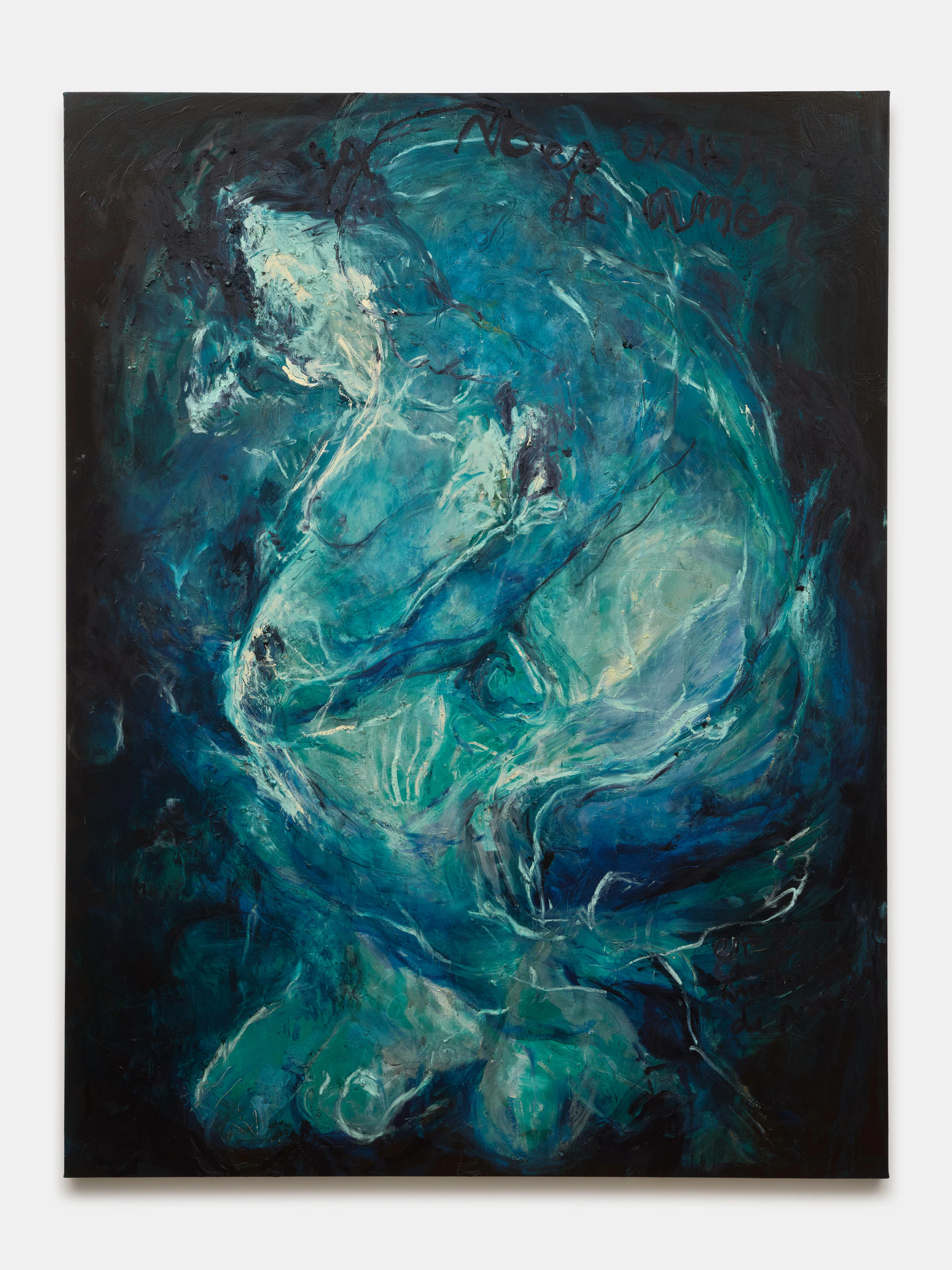 Mercedes Llanos, Esto ya no es mas una historia de amor, 2024, Oil on canvas, 95 1/2 x 72 1/2 in 242.6 x 184.2 cm