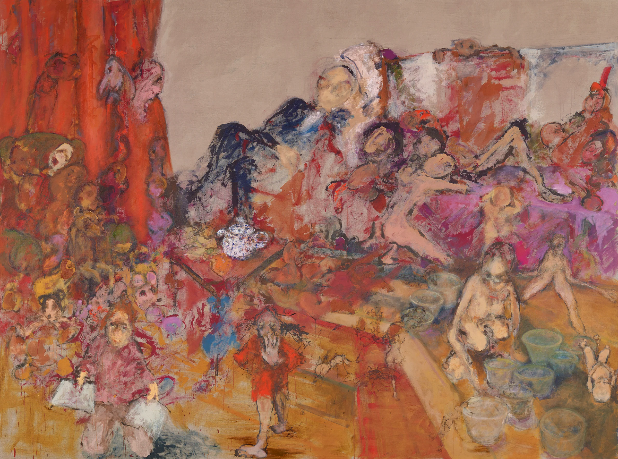 The Process of Lost and Found II, 2023, Acrylic on Canvas, 90 9/16 x 122 1/16 in 230 x 310 cm