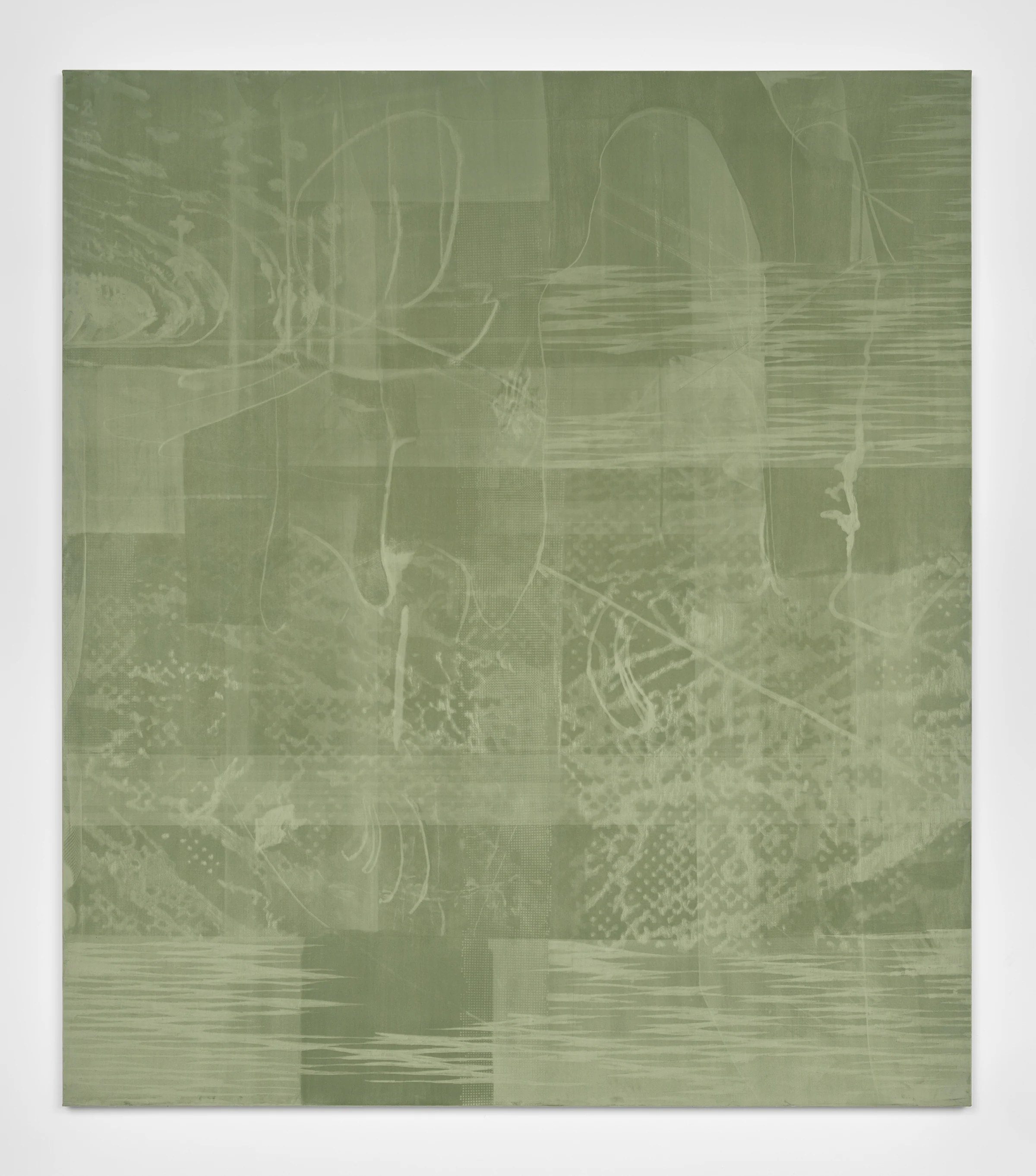 Leonardo Meoni, Blowing Rock, 2025, Mixed media on velvet, 98 3/8 x 86 5/8 in 250 x 220 cm