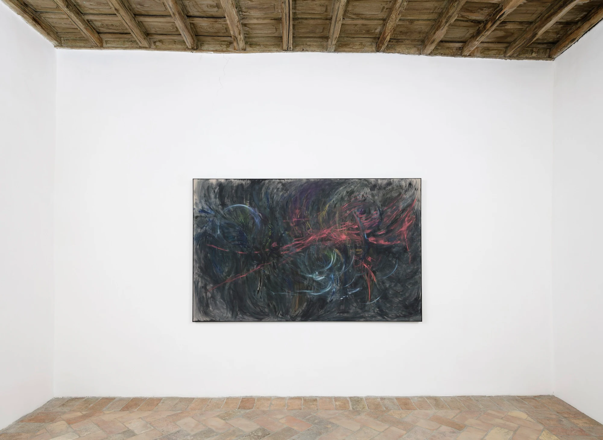WangShui, Hiss in my ear, 2025, Oil on canvas, 60 x 96 in 152.4 x 243.8 cm