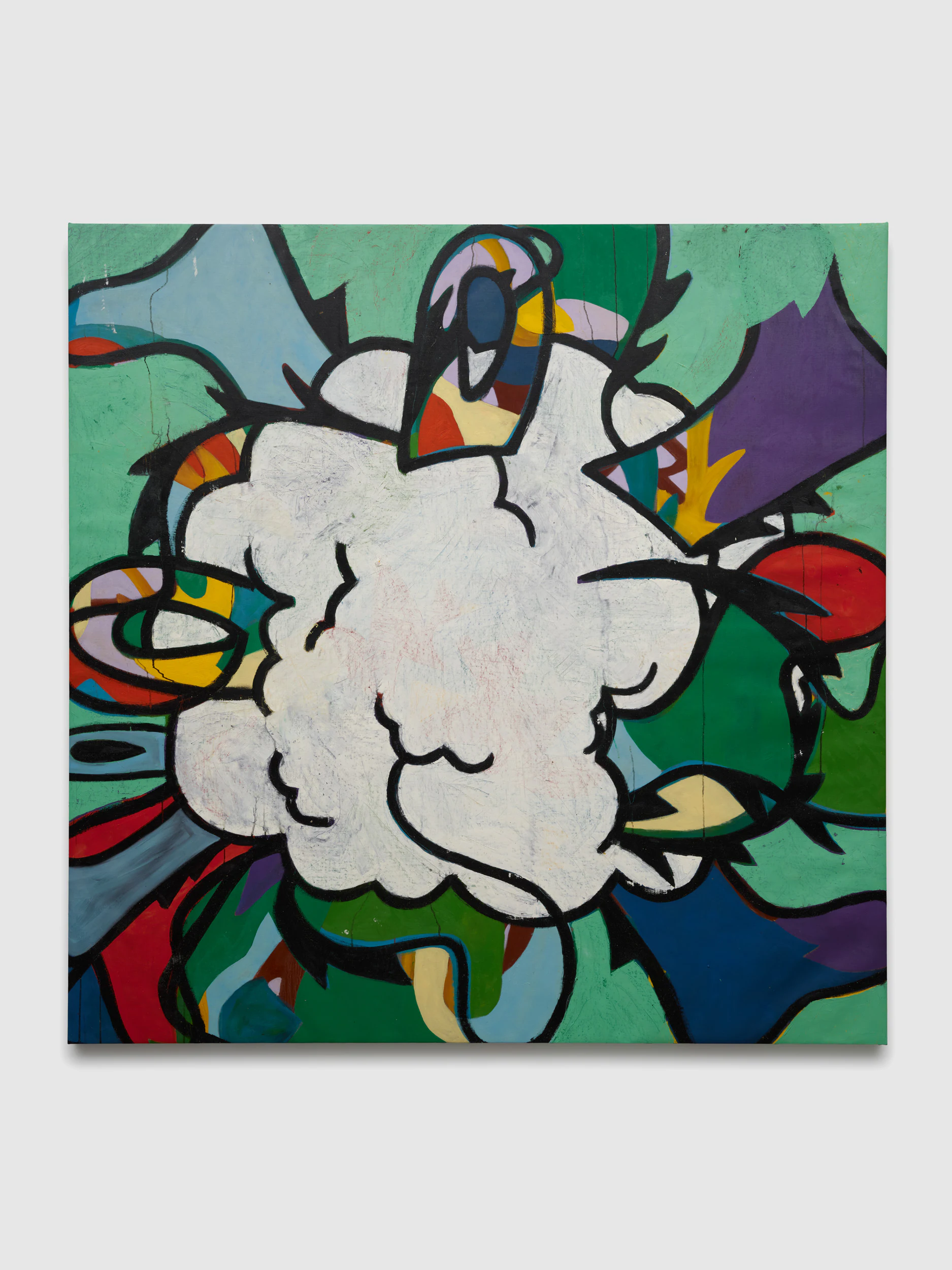 Tina Braegger, Haha, 2023, Acrylic on linen, 78 x 78 in 198 x 198 cm