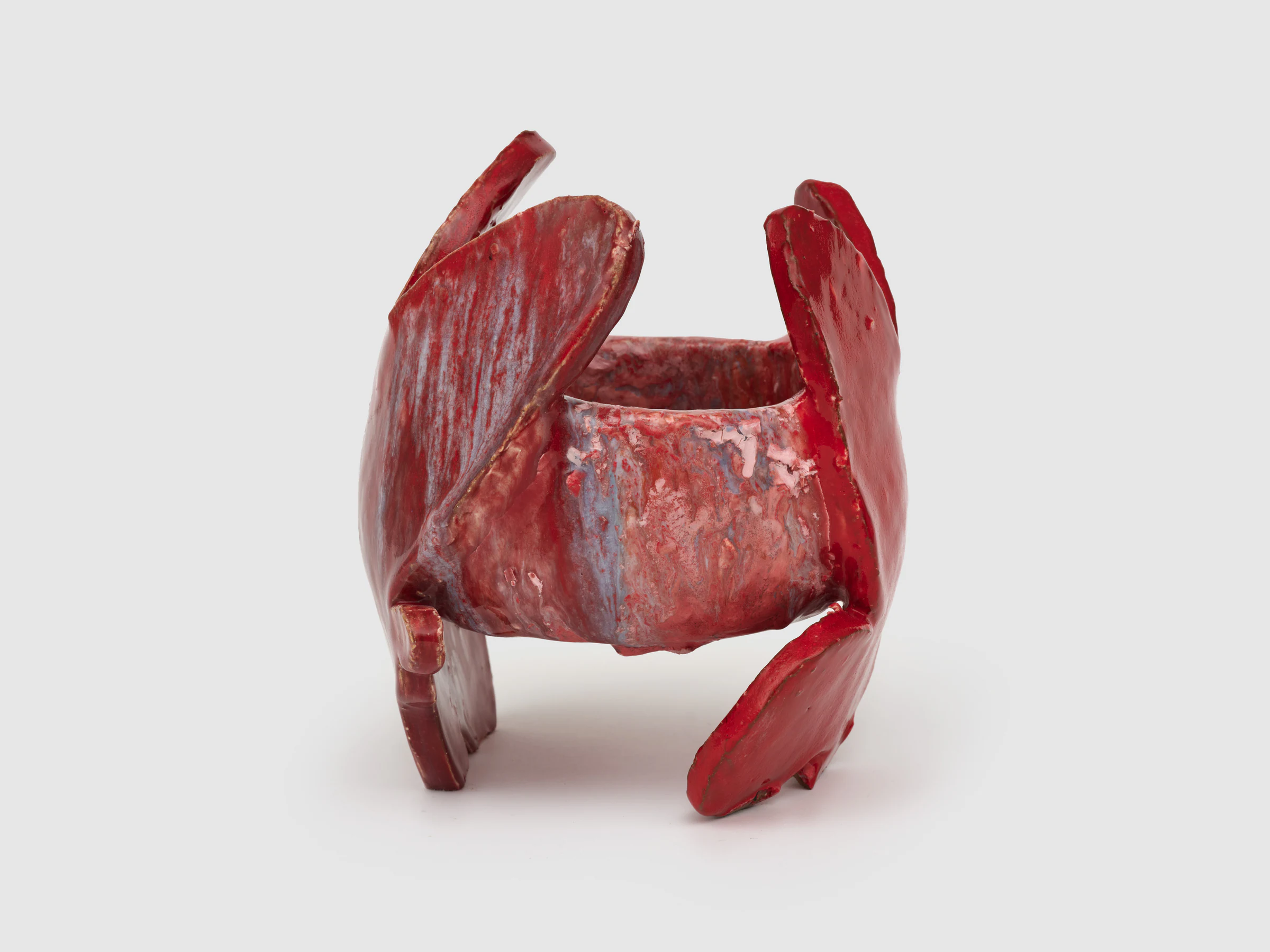 Adrian Schachter, Butterfly vase, 2024, Glazed ceramic, 9 x 7 1/2 x 9 in 23 x 19 x 23 cm