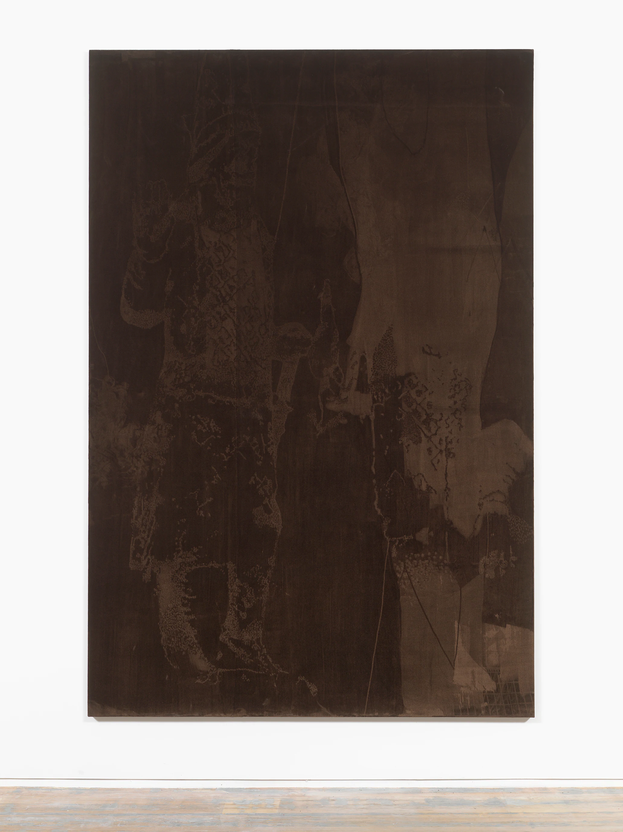 Leonardo Meoni, MOSUL II, 2022, Mixed Media on Velvet, 118 1/8 x 78 3/4 in 300 x 200 cm