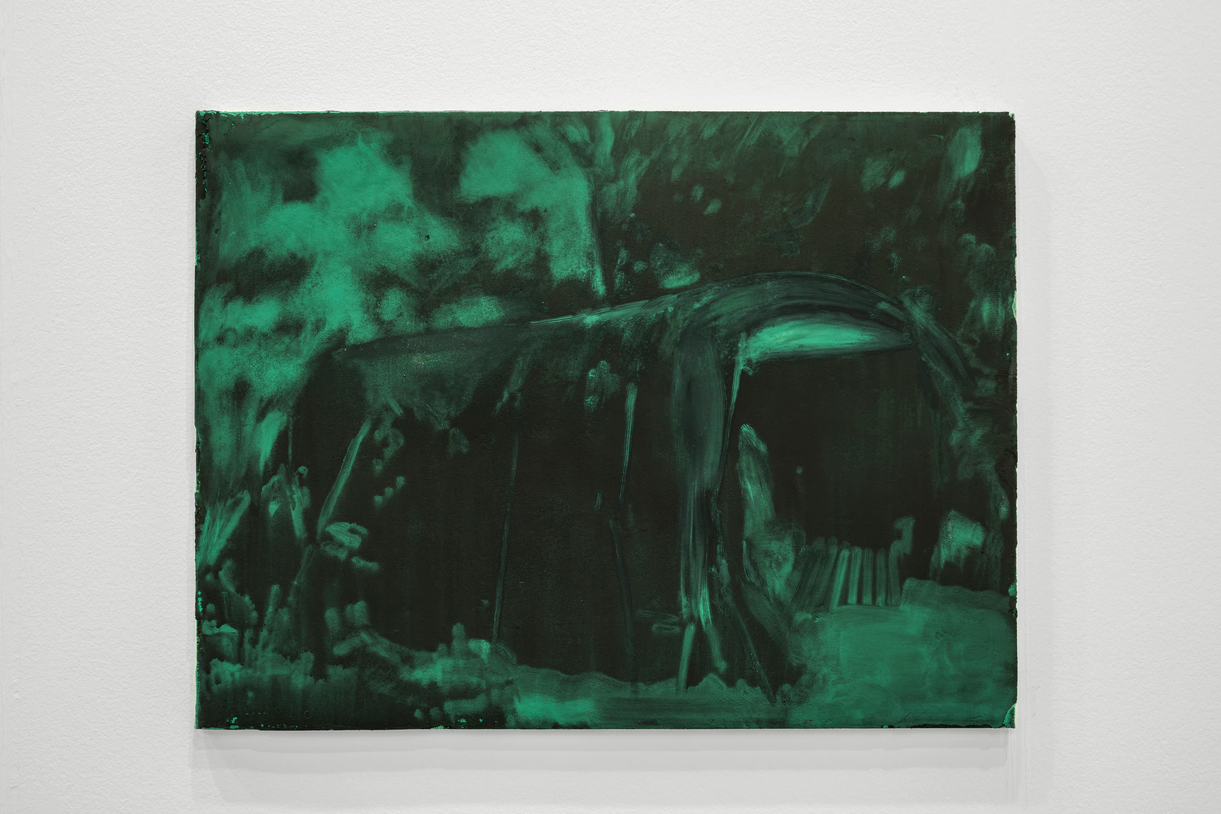 Marco Scarpi, Das Schwarze Zelt, 2024, Acrylic and egg tempera on canvas, 23 5/8 x 31 1/2 in, 60 x 80 cm