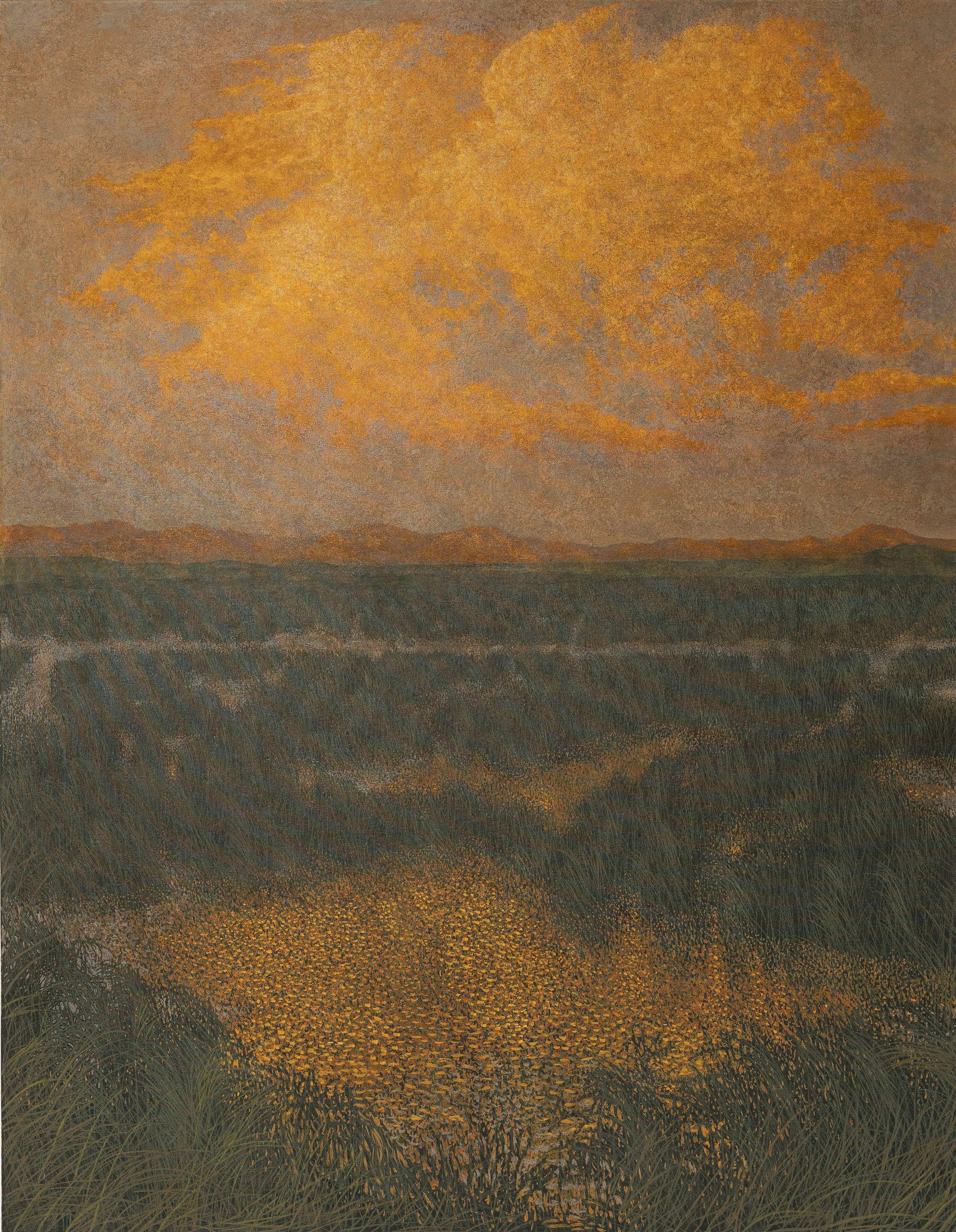 Nuvolo d'oro, 2023, Oil on canvas, 70 7/8 x 55 1/8 in 180 x 140 cm