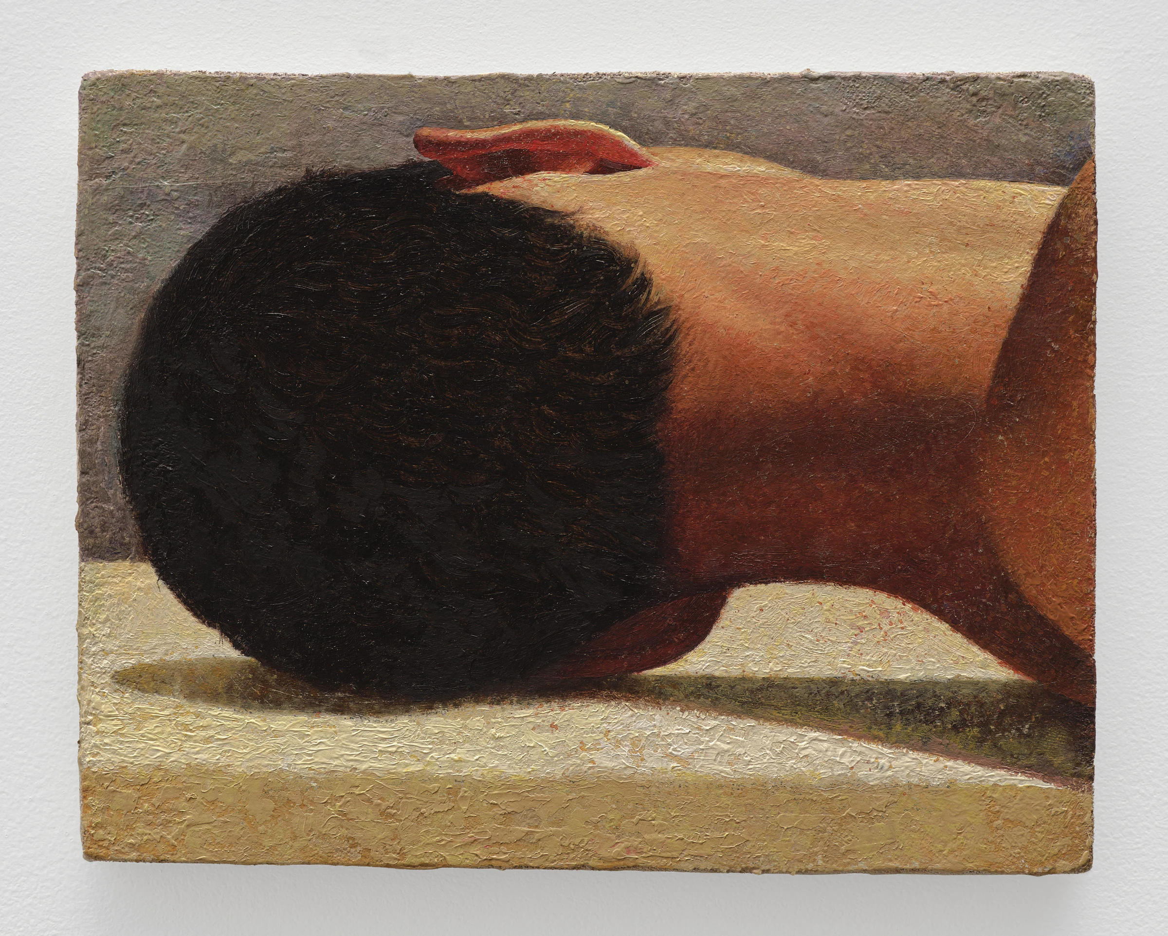 Vittorio Marella, uomo disteso, 2026, Oil on canvas, 7 x 8 1/2 in ; 17.8 x 21.6 cm