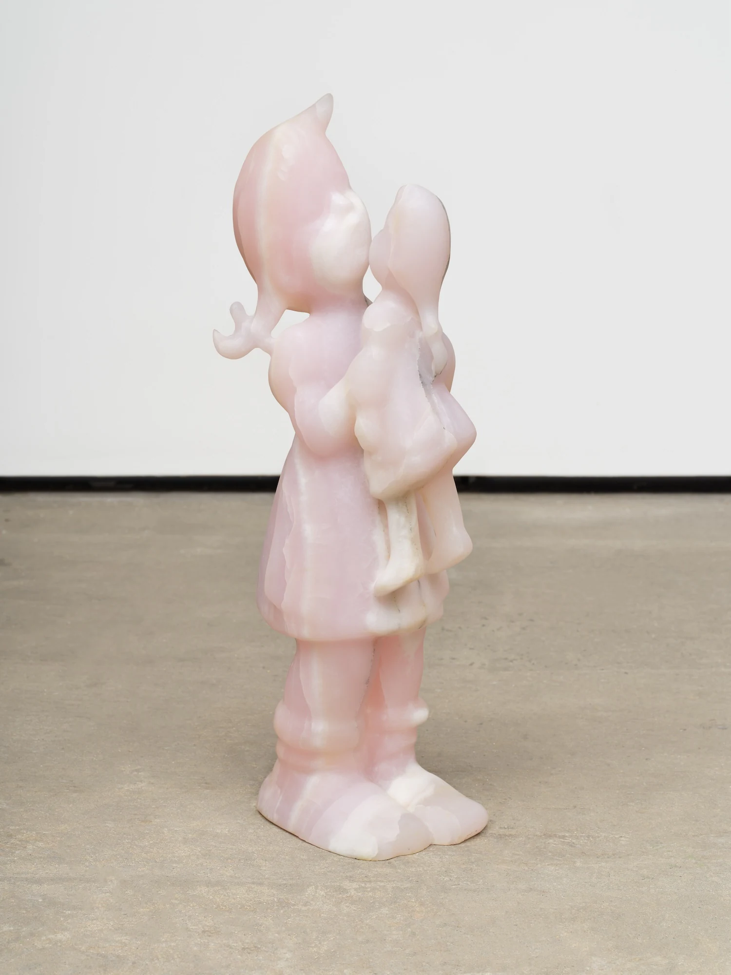 Yves Scherer, Lucy, 2024, Pink onyx, 37 3/4 x 10 3/8 x 9 1/2 in, 96 x 26.5 x 24 cm