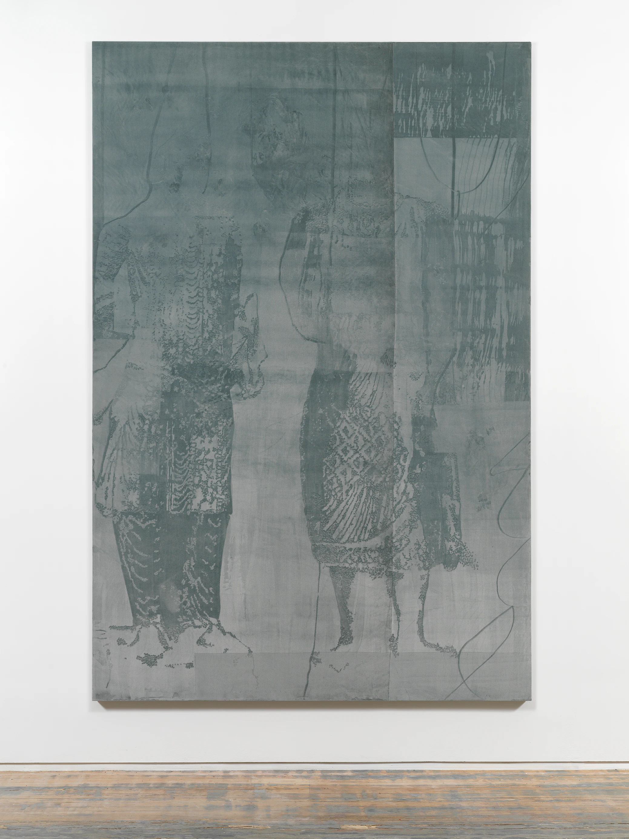Leonardo Meoni, MOSUL III, 2022, Mixed Media on Velvet, 118 1/8 x 78 3/4 in 300 x 200 cm