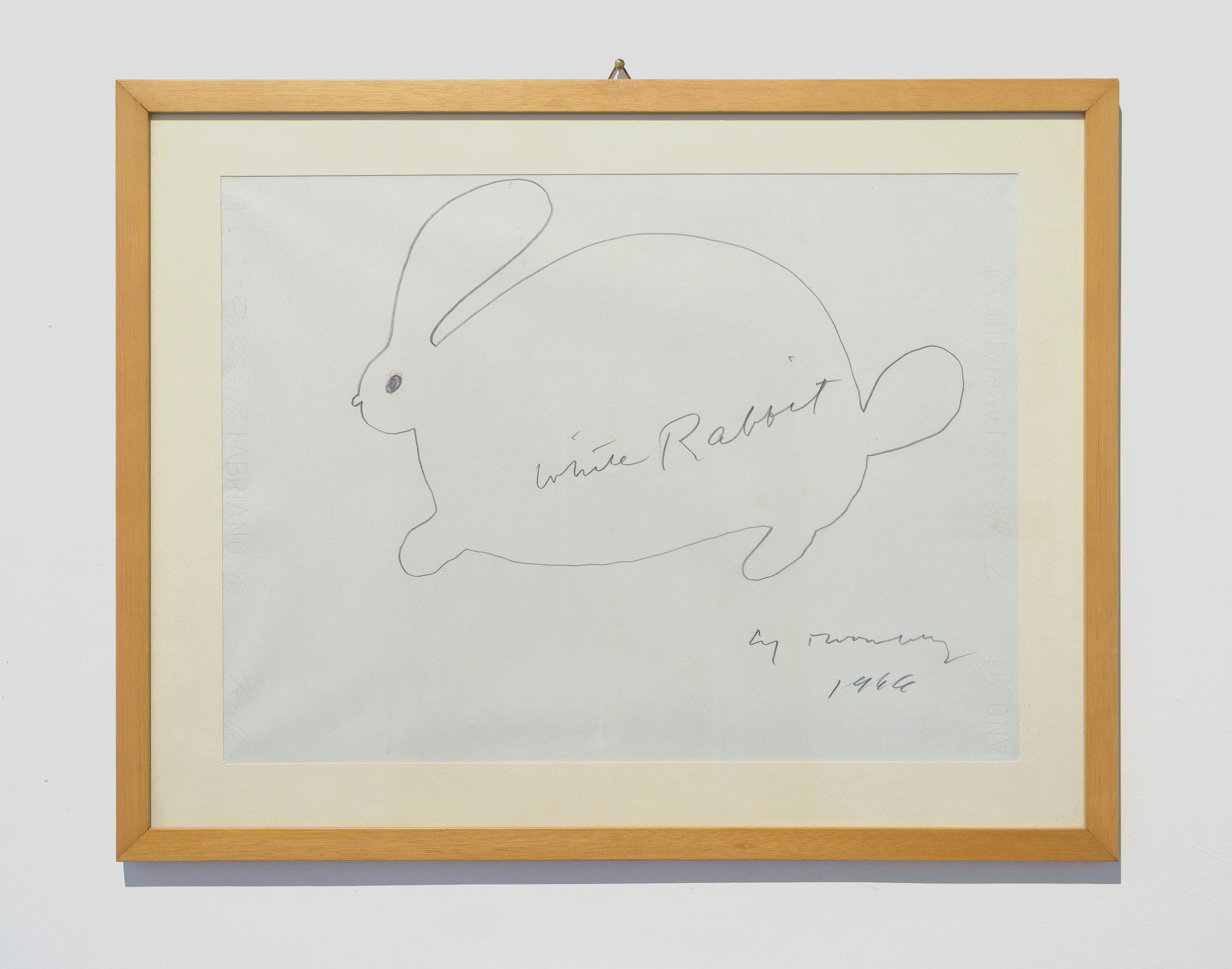 Cy Twombly, White Rabbit, 1966, Graphite on paper, 60 x 40 cm; 23 5/8 × 15 3/4 in