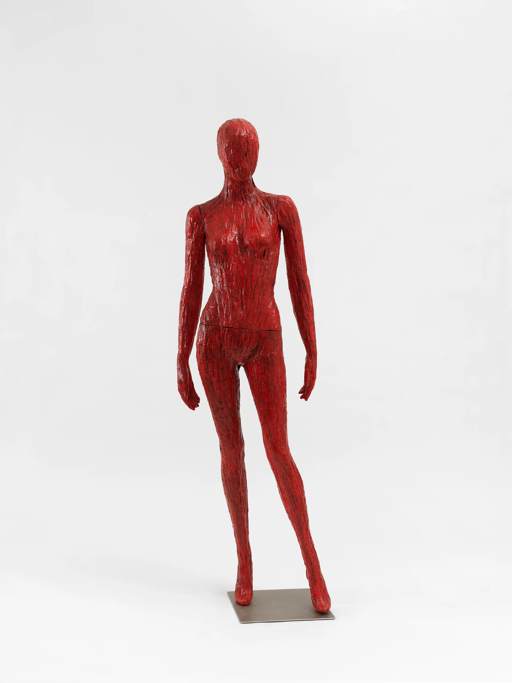 Louis Osmosis, Mom’s Cadavatar, 2023, Reclaimed mannequin, fibers, adhesive, acrylic, polyurethane, steel , 71 x 21 x 20 in 180.3 x 53.3 x 50.8 cm