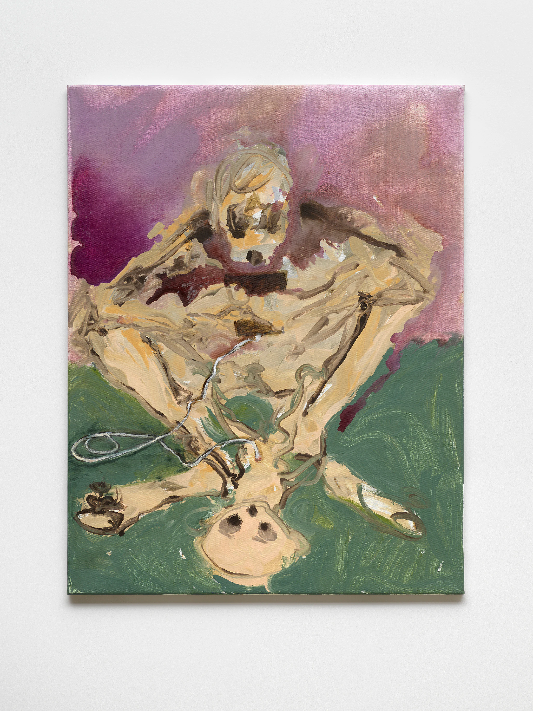Eva Beresin, Under My Thumb, 2022, Acrylic on Canvas, 35 3/8 x 27 1/2 in 90 x 70 cm