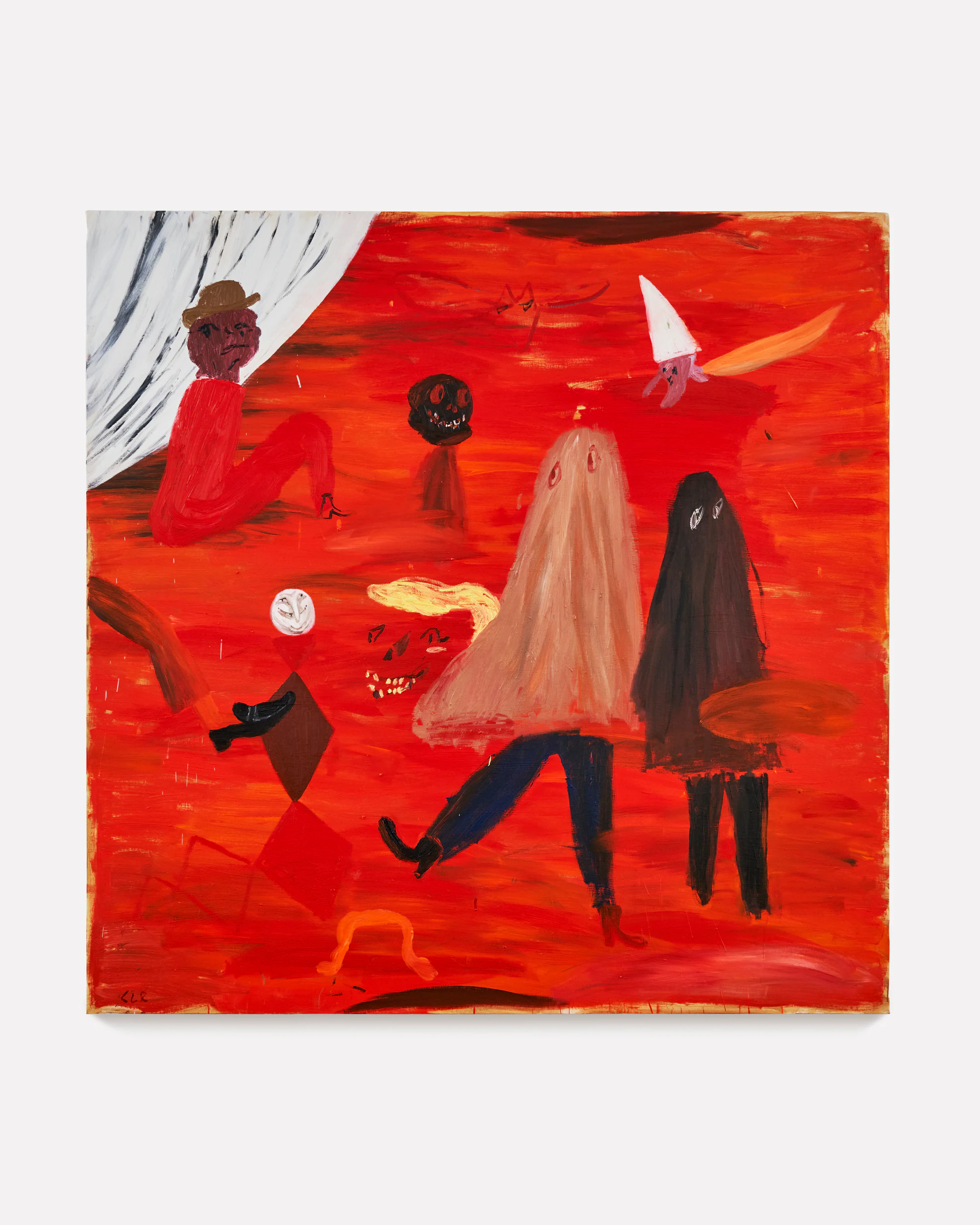Cristina Lama, Bochorno, 2023, Oil on linen, 78 3/4 x 78 3/4 in, 200 x 200 cm