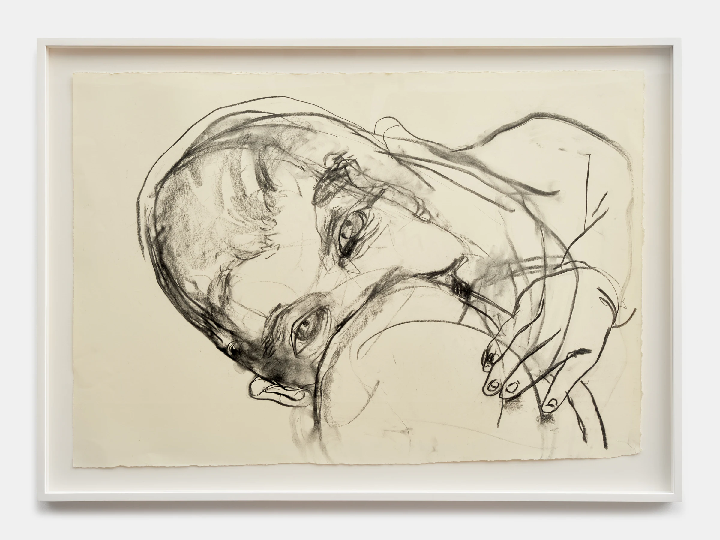 Mercedes Llanos, Teta, 2024, Charcoal on paper, 24 1/2 x 35 1/2 in 62.2 x 90.2 cm (unframed) 29 x 38 in 73.7 x 96.5 cm (framed)