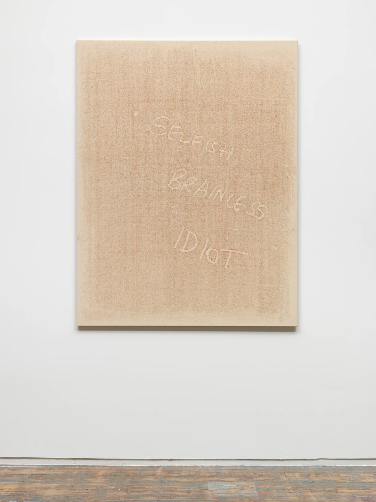 Idiot, 2023, Crayon on Unprimed Canvas, 62 x 48 in 157.5 x 121.9 cm