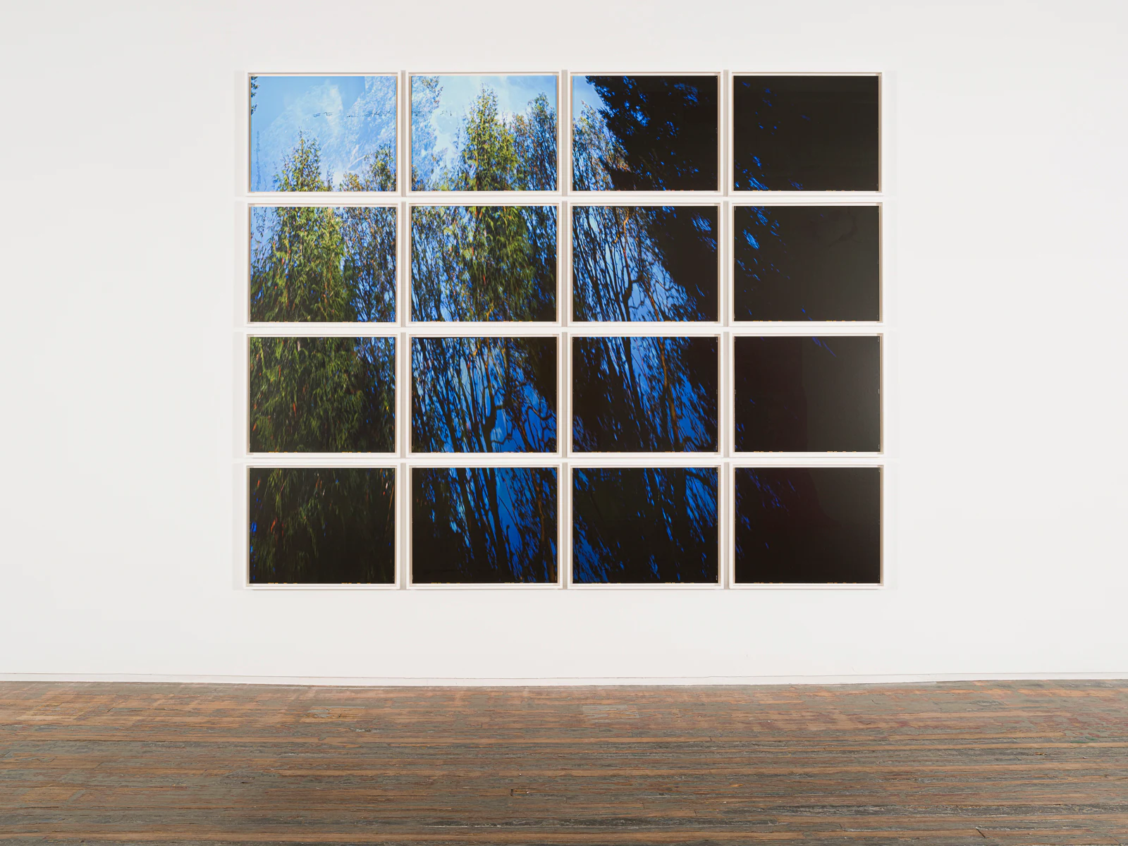 Sydney Mieko King, First Light (Grandma and Hibachan’s room, July 11–October 3, 2022) No. 1-16, 2022, 16 archival pigment prints, float mounted and framed, 98 1/2 x 122 in, 250.2 x 309.9 cm