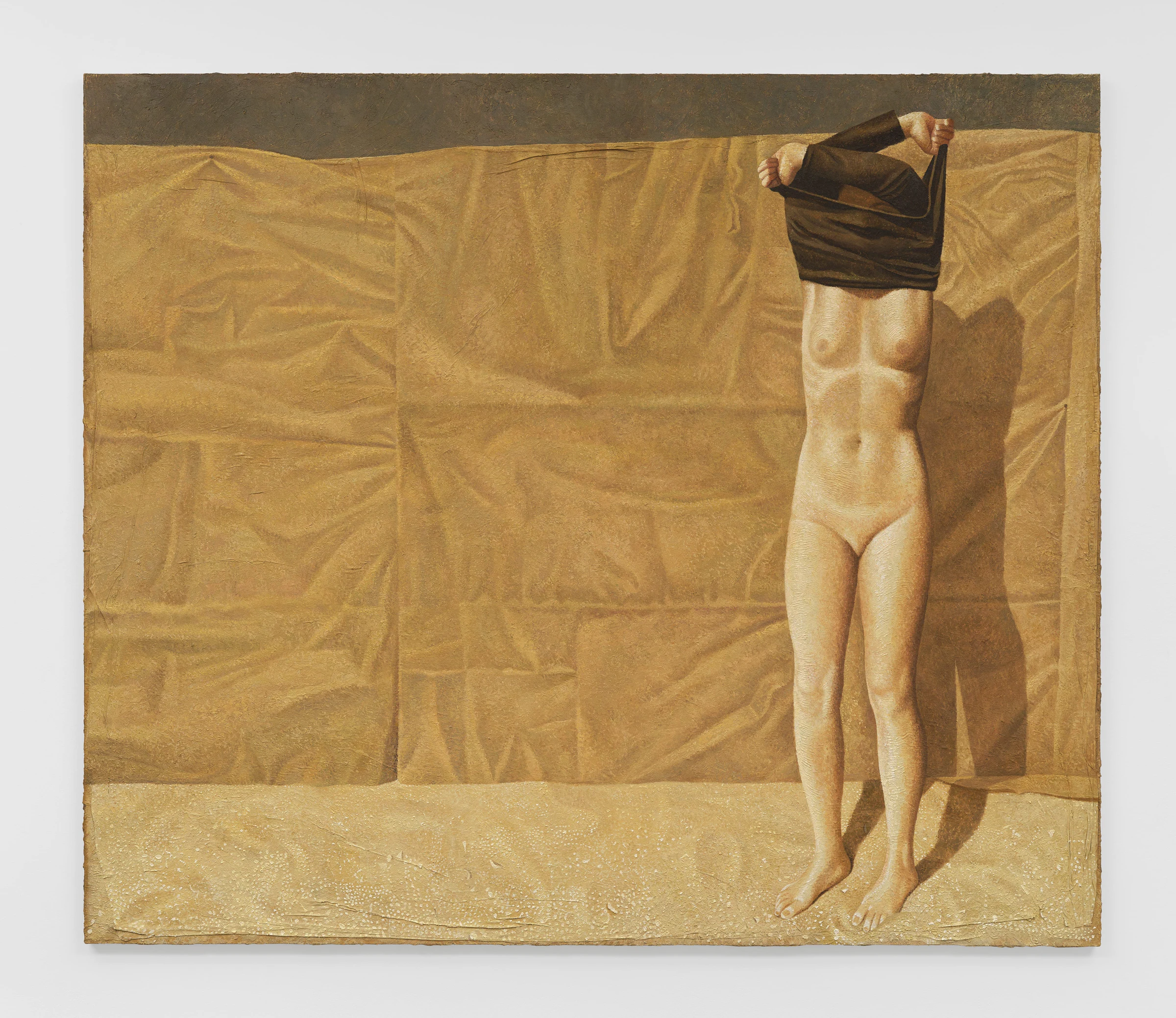 Vittorio Marella, L'abbandono, 2026, Tecnica Mista su Lino, 82 5/8 x 70 7/8 in ; 210 x 180 cm