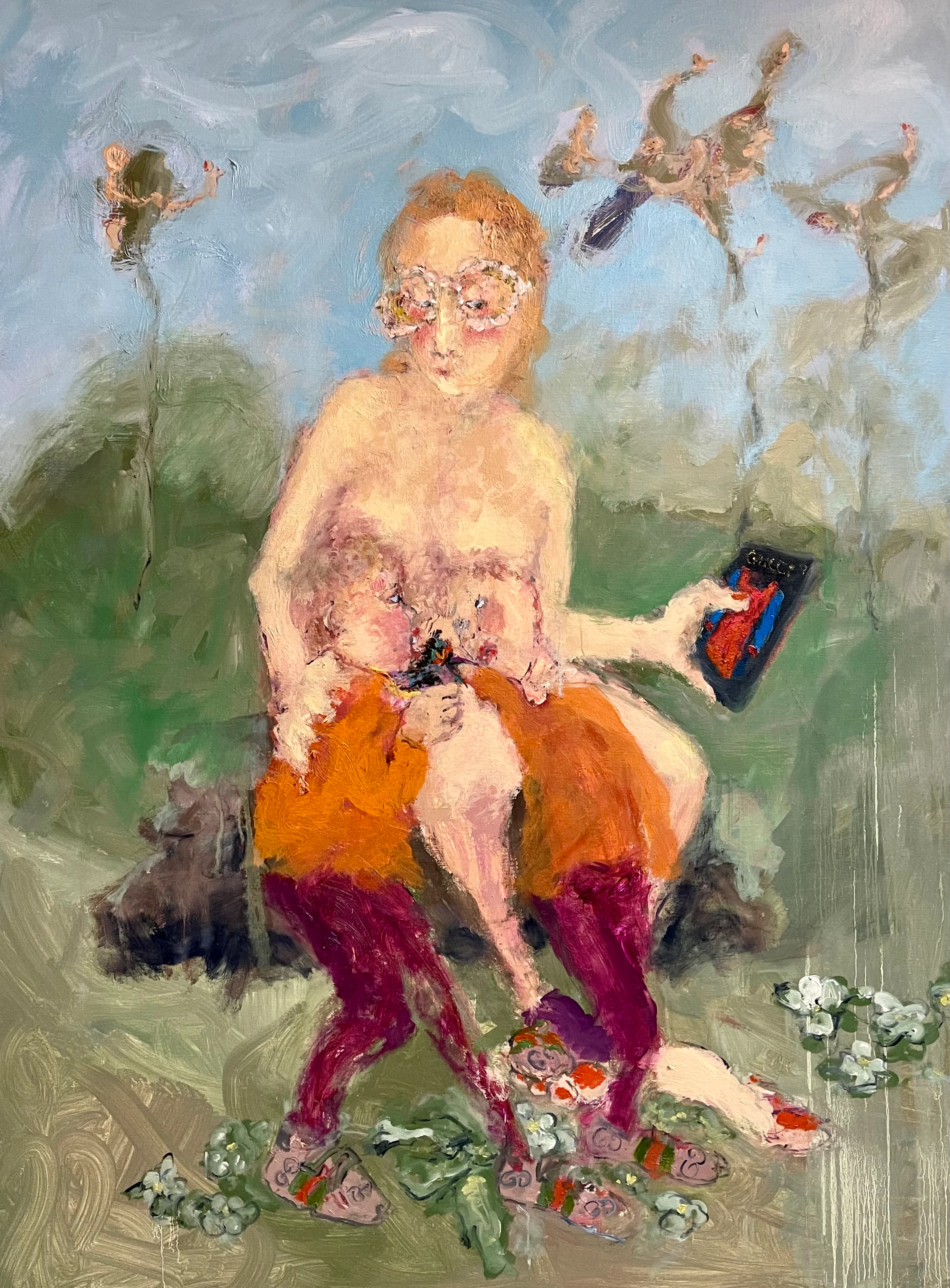 Eva Beresin, Gucci Uffizi III, 2021, Oil on Canvas, 63 x 47 1/4 in, 160 x 120 cm