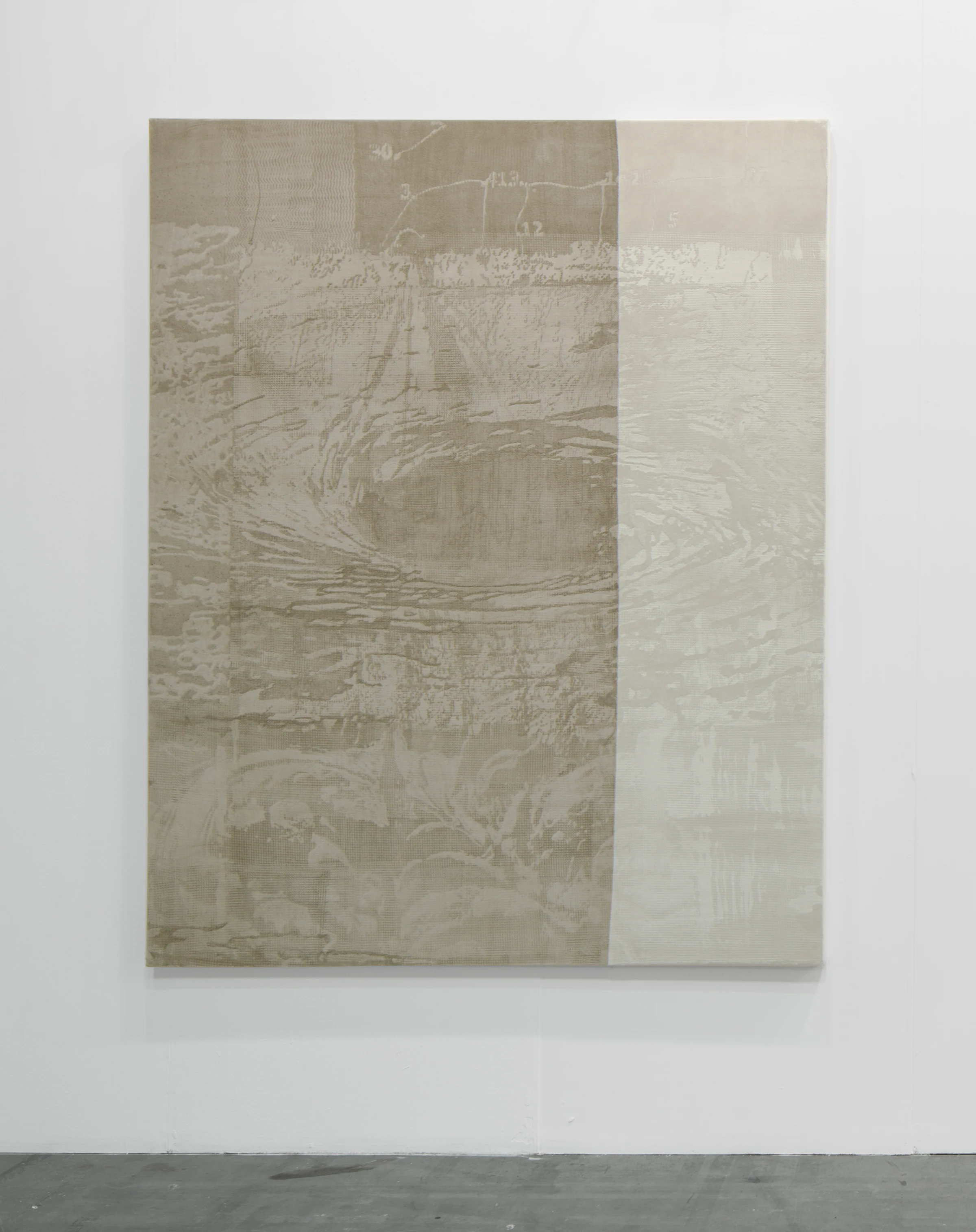 Leonardo Meoni, Maelström 4, 2023, Mixed media on velvet, 86 5/8 x 70 7/8 in 220 x 180 cm