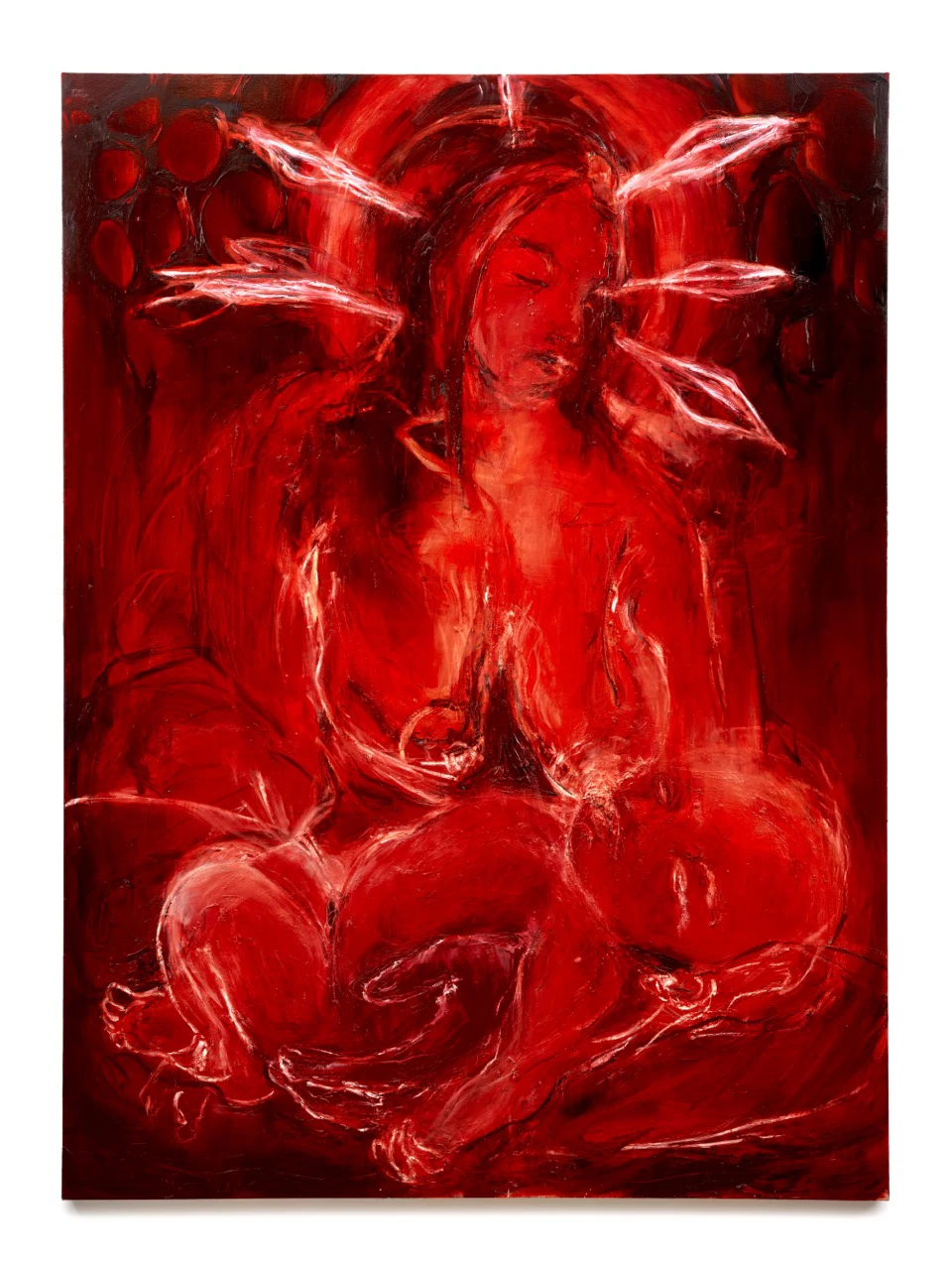 Mercedes Llanos, Sacrilegio, 2024, Oil on canvas, 98 x 72 in 248.9 x 182.9 cm
