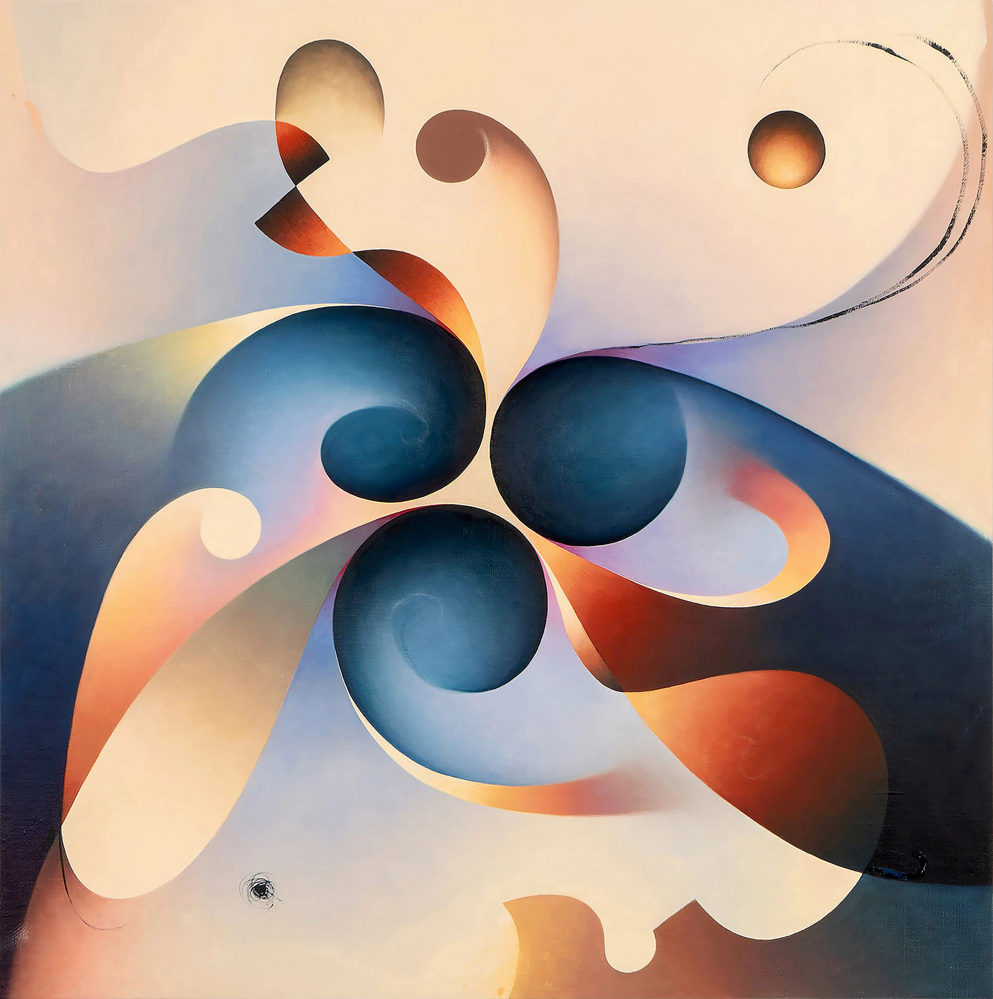 Angela Heisch, Nice Stretch, 2022, Oil on Linen over Panel, 28 x 28 in, 71.1 x 71.1 cm