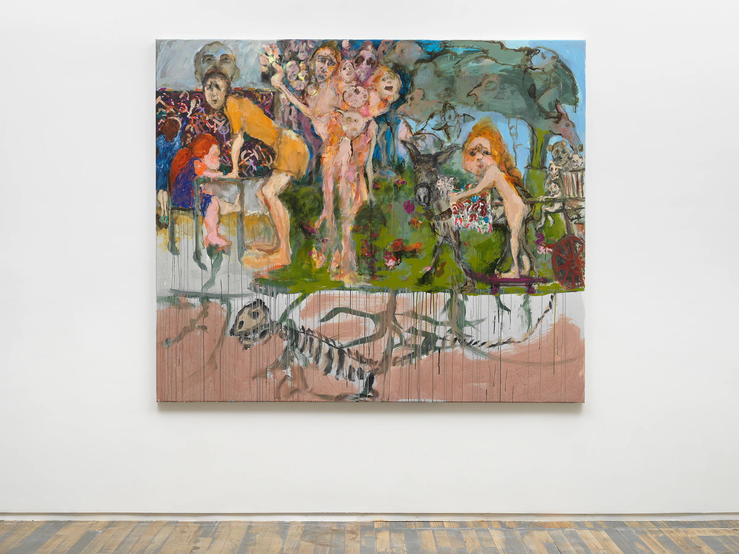 Eva Beresin, Beyond the Blackboard, 2022, Acrylic on Canvas, 64 5/8 x 76 3/4 in 164 x 195 cm