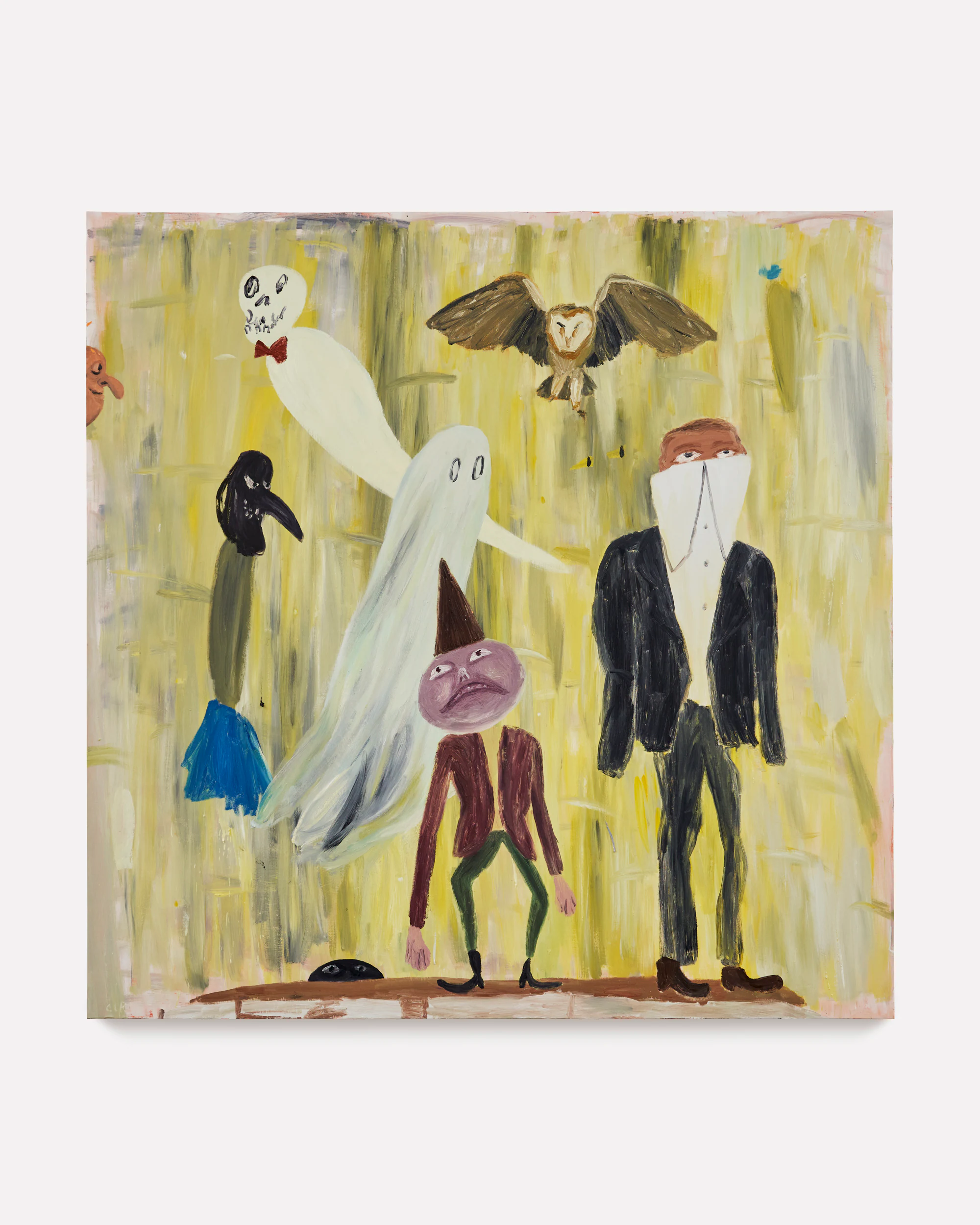Cristina Lama, Sobre una tapia, 2023, Oil on linen, 78 3/4 x 78 3/4 in, 200 x 200 cm