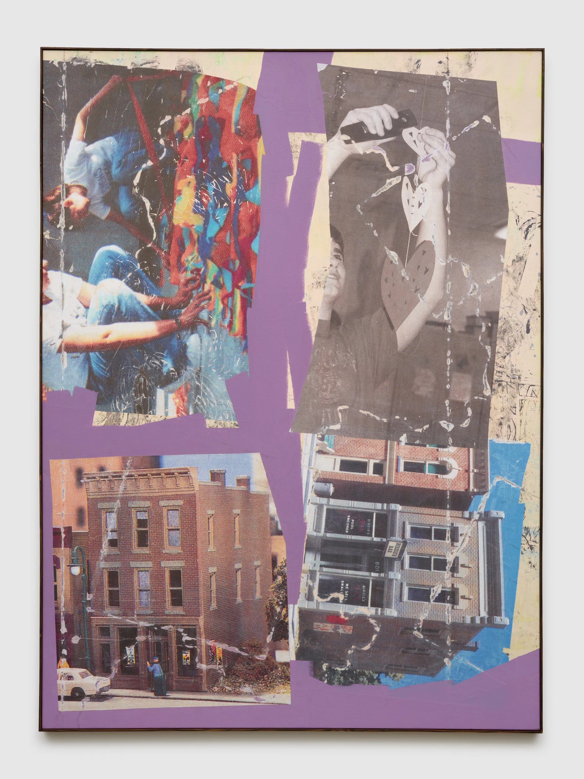 Valentine's Day Craft Project, 2025, Acrylic and collage on canvas, 84 x 62 in, 213.5 x 157.5 cm