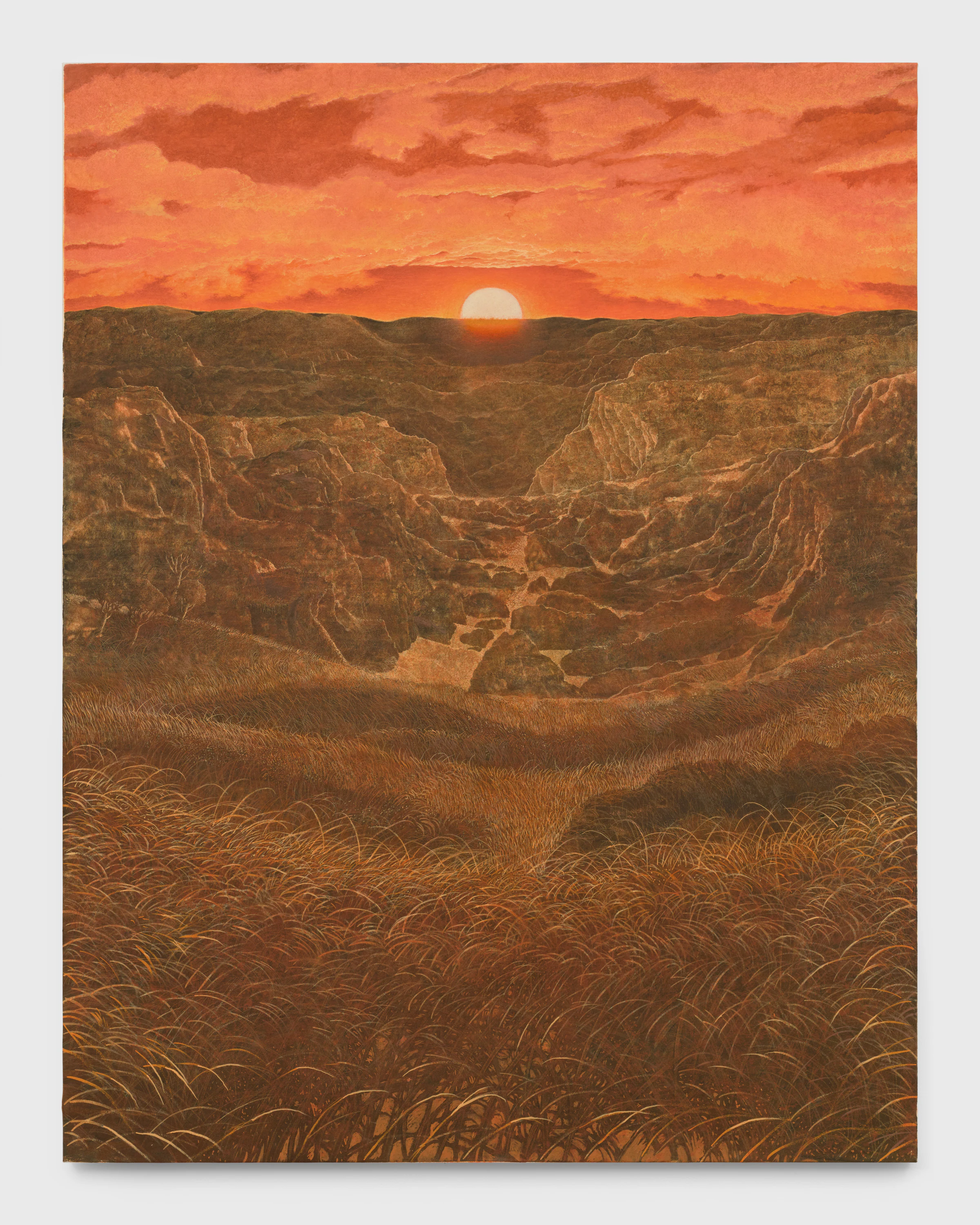 Francesco Cima, Rosso di Sera, 2022, Oil on Canvas, 70 7/8 x 55 1/8 in 180 x 140 cm
